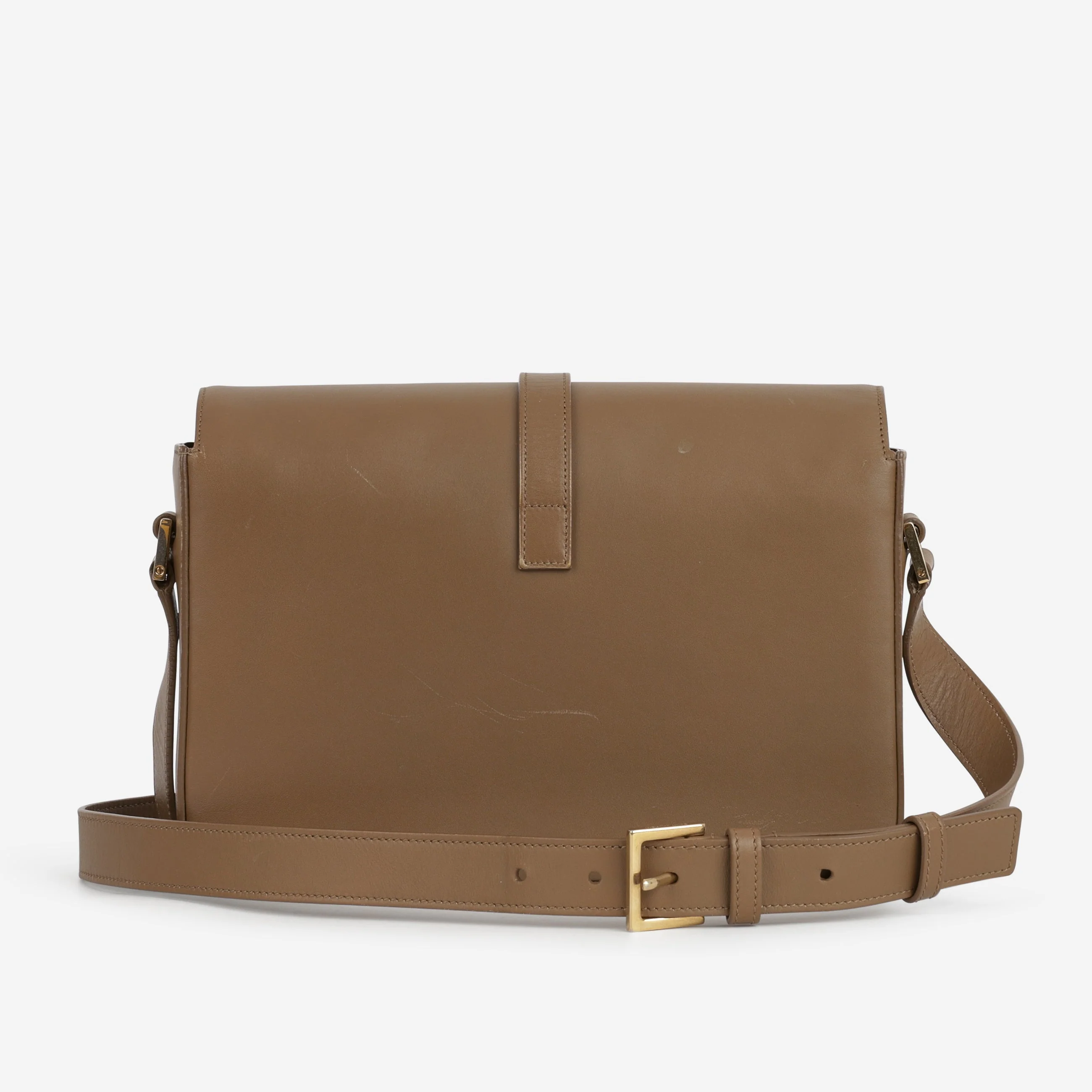 Saint Laurent Université Flap Bag - Tan Leather | Gold Hardware - Image 4