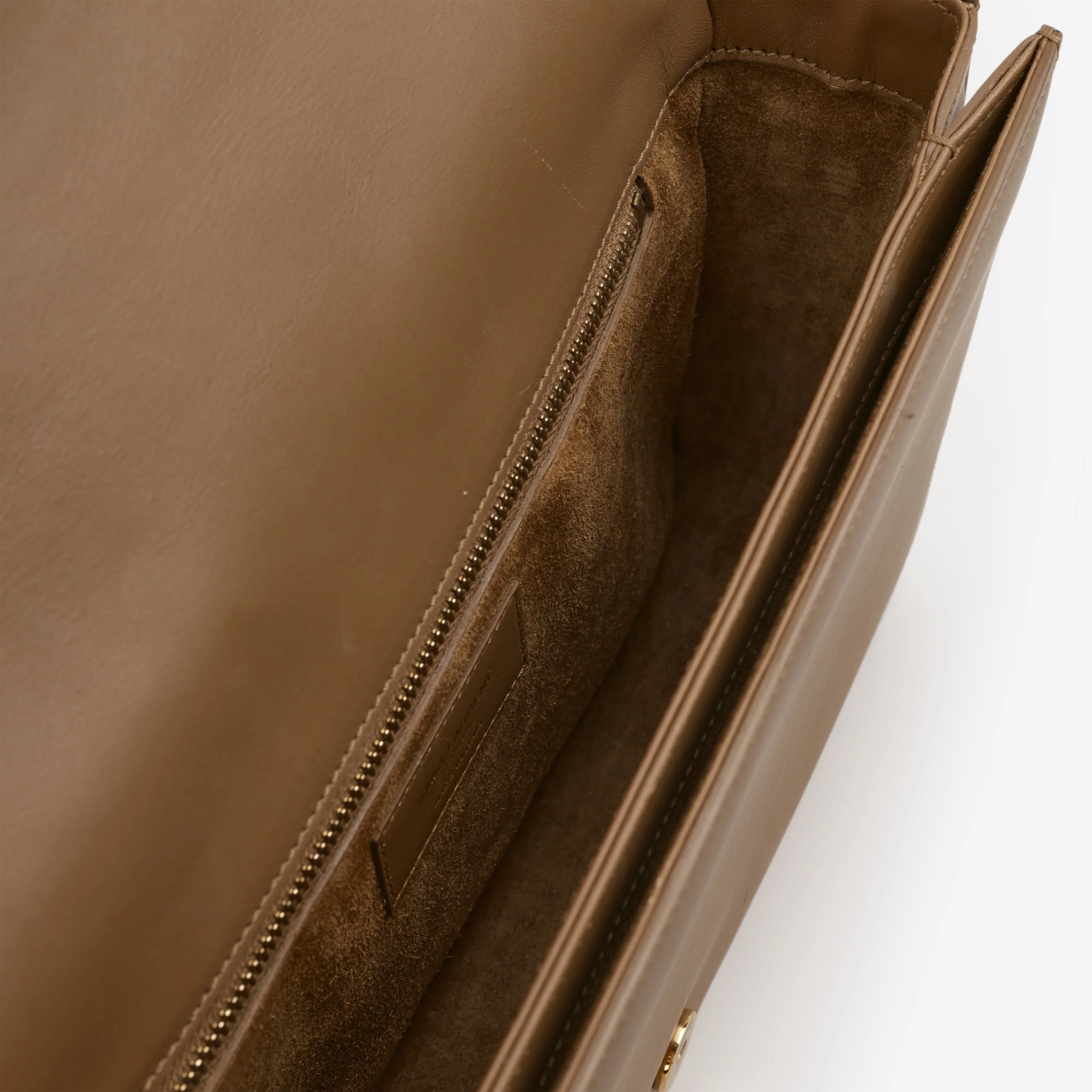 Saint Laurent Université Flap Bag - Tan Leather | Gold Hardware - Image 5