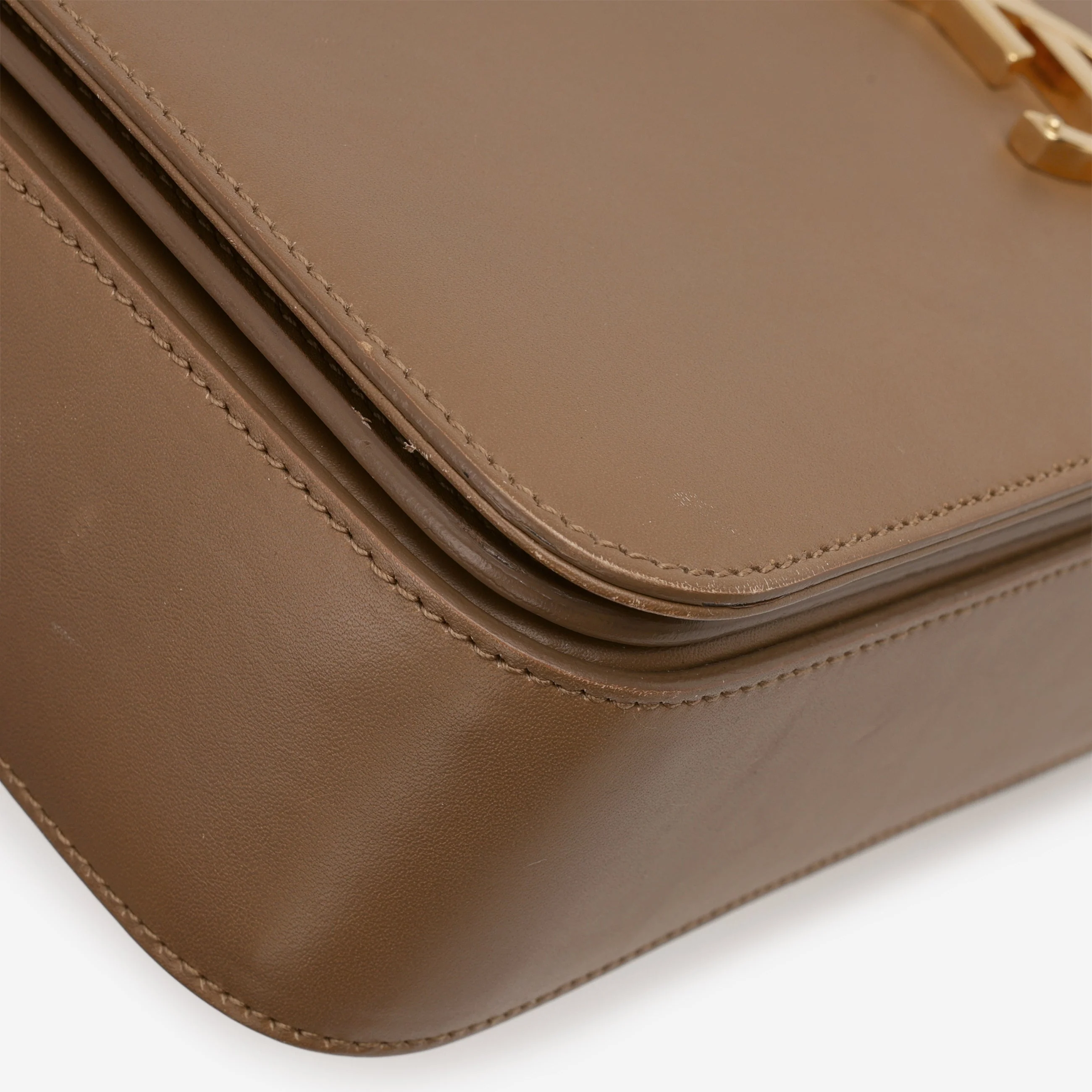 Saint Laurent Université Flap Bag - Tan Leather | Gold Hardware - Image 8