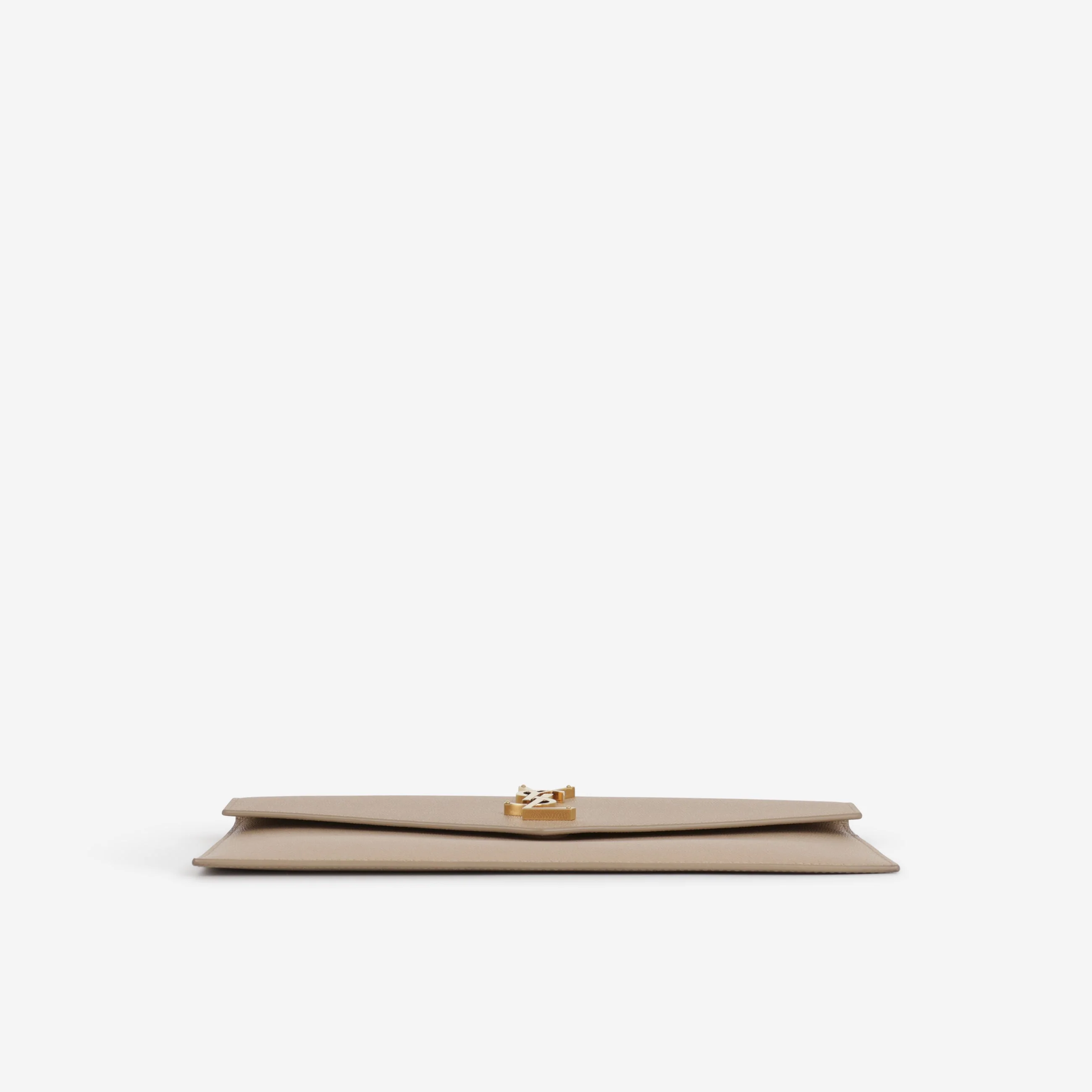 Saint Laurent Uptown Pouch - Dark Beige Grained Calfskin | Gold Hardware - Image 4