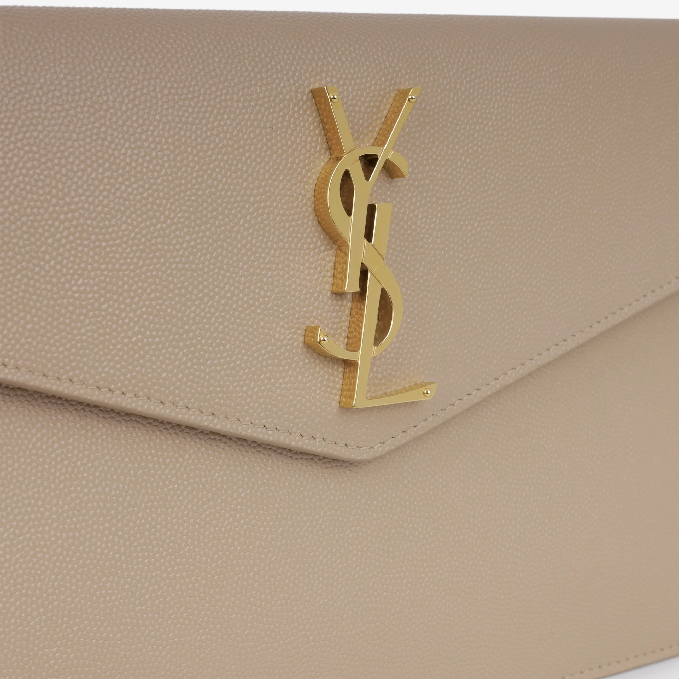 Saint Laurent Uptown Pouch - Dark Beige Grained Calfskin | Gold Hardware - Image 6