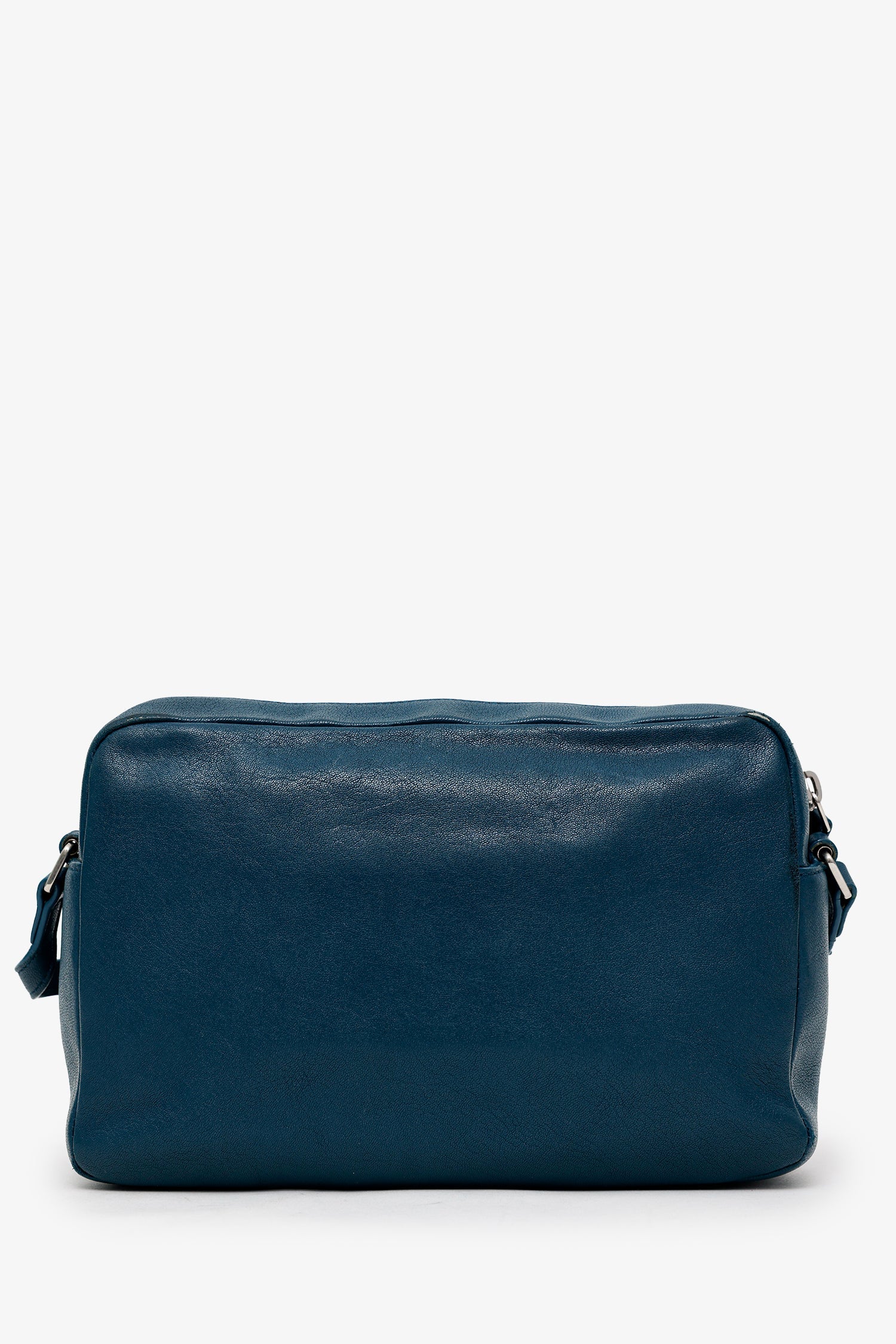 Saint Laurent Teal Calfskin Leather Small Lou Tassel Camera Bag - Image 2