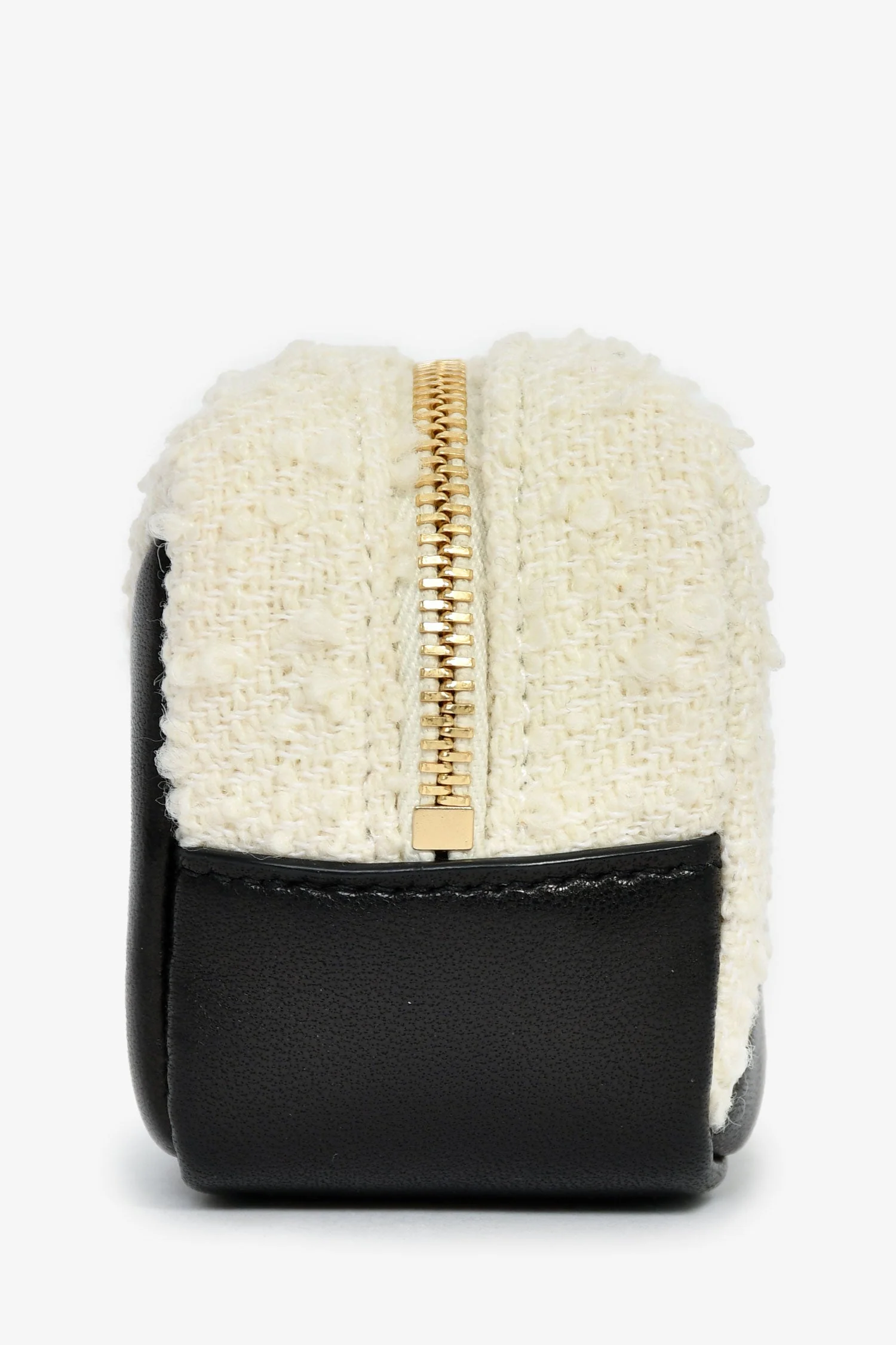 Saint Laurent White/Black 'Jamie Bouclé' Cube Charm - Image 4