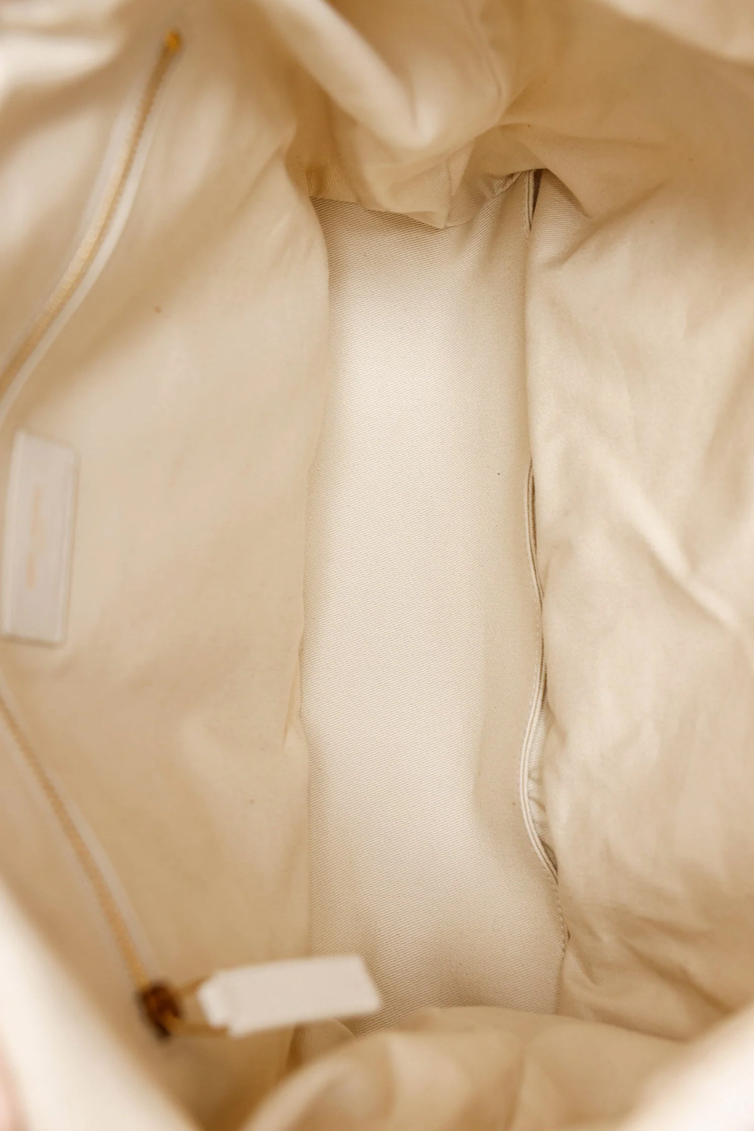 Saint Laurent White Terry Cloth Summer Print Backpack - Image 6