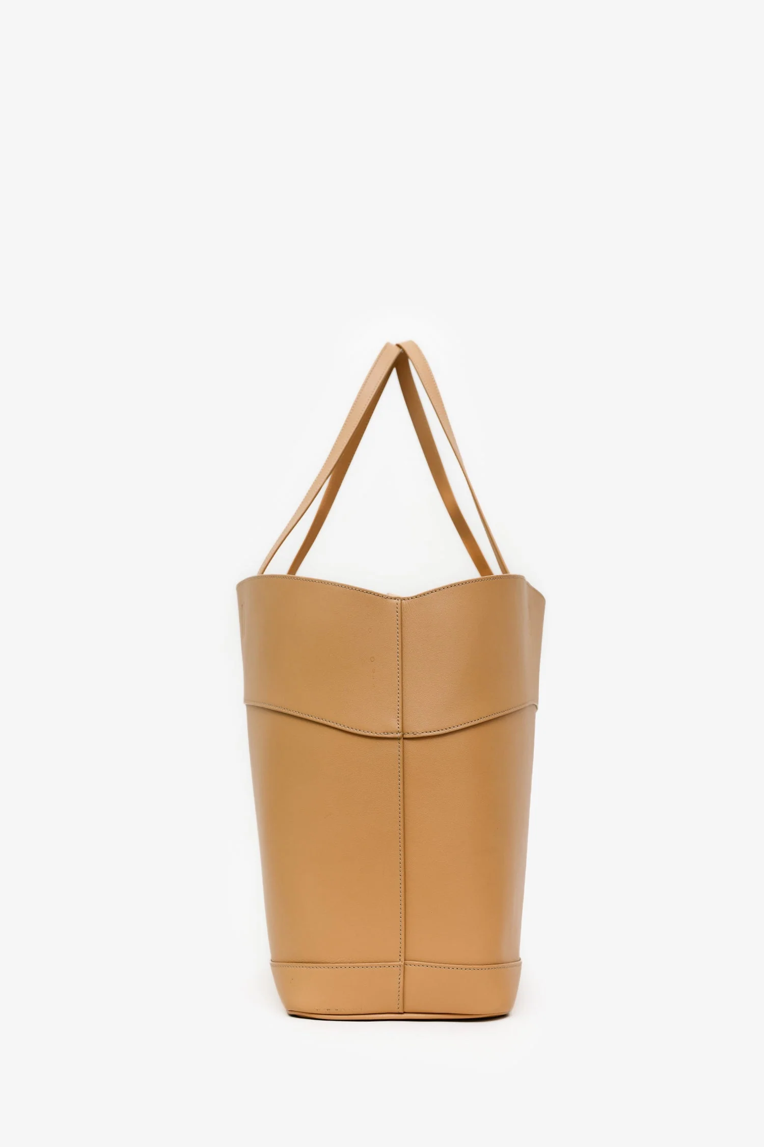 Salvatore Ferragamo Beige Medium 'Charming' Leather Tote Bag - Image 4