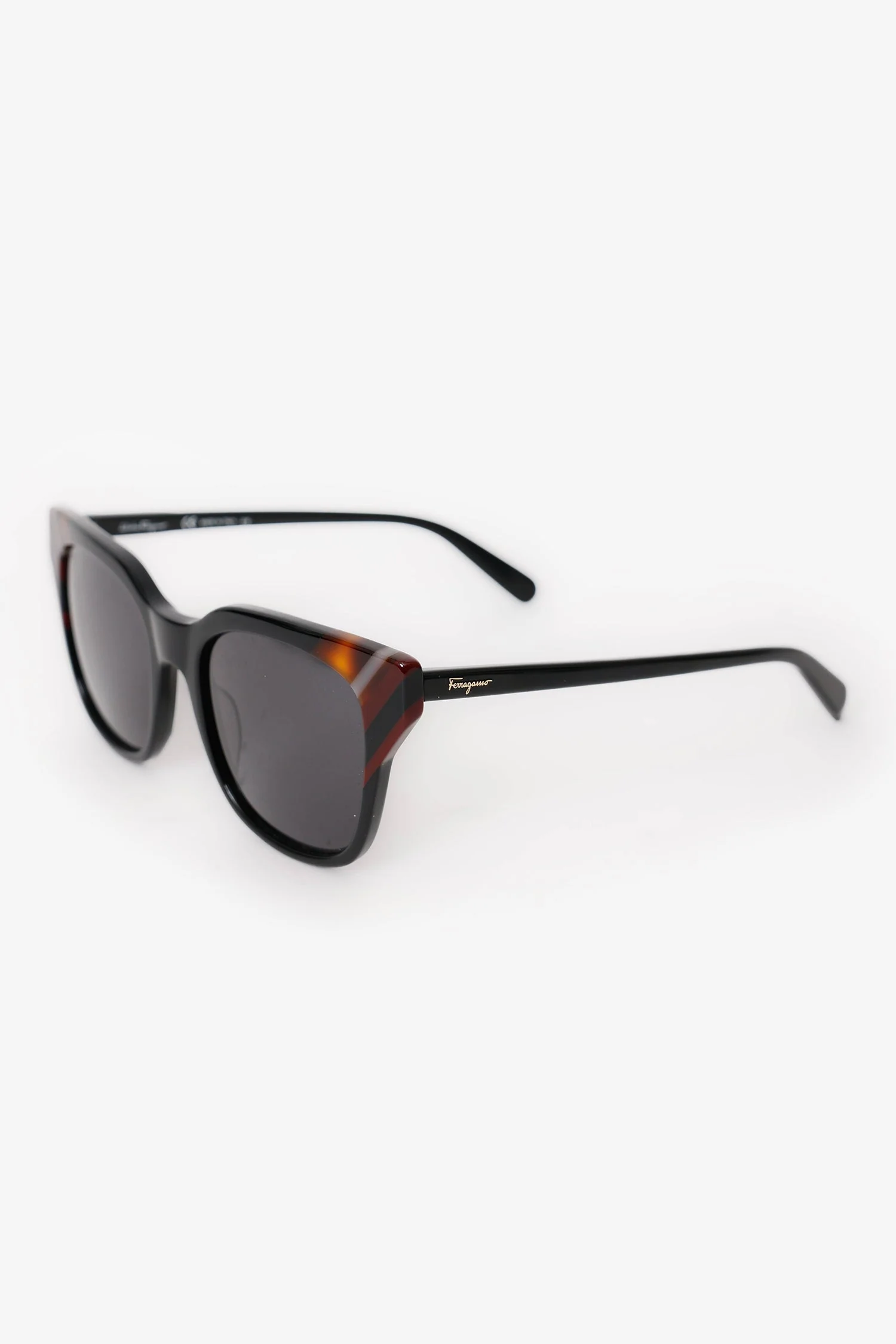 Salvatore Ferragamo Black Frame Cat Eye Sunglasses - Image 2