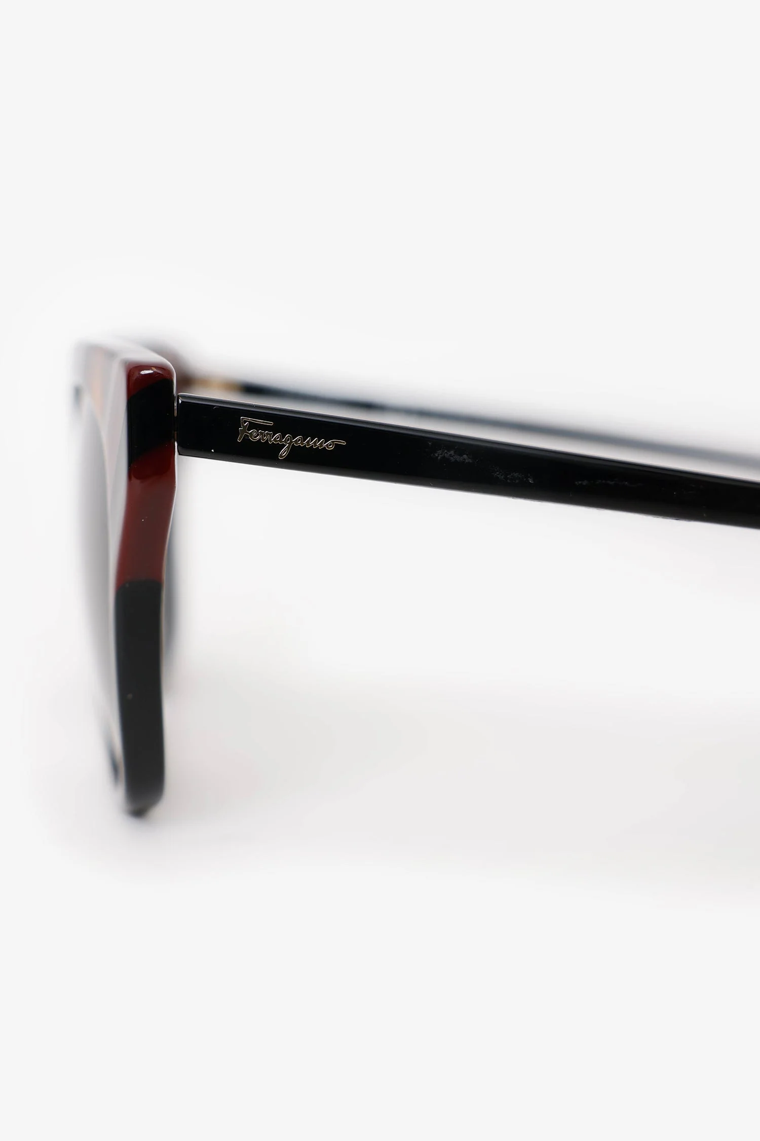 Salvatore Ferragamo Black Frame Cat Eye Sunglasses - Image 4