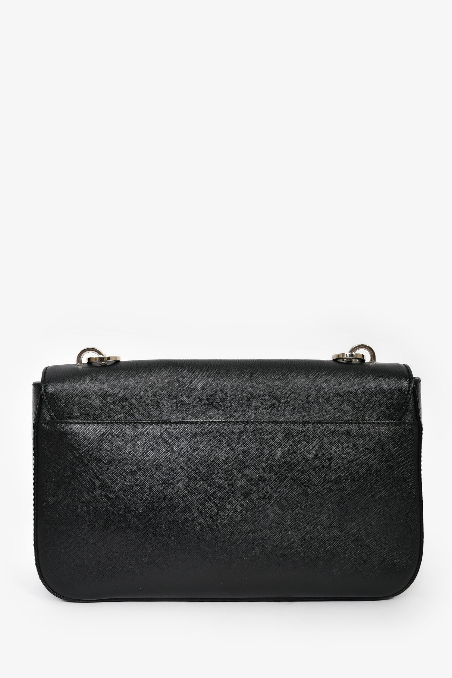 Salvatore Ferragamo Black Leather Flap Shoulder Bag - Image 2