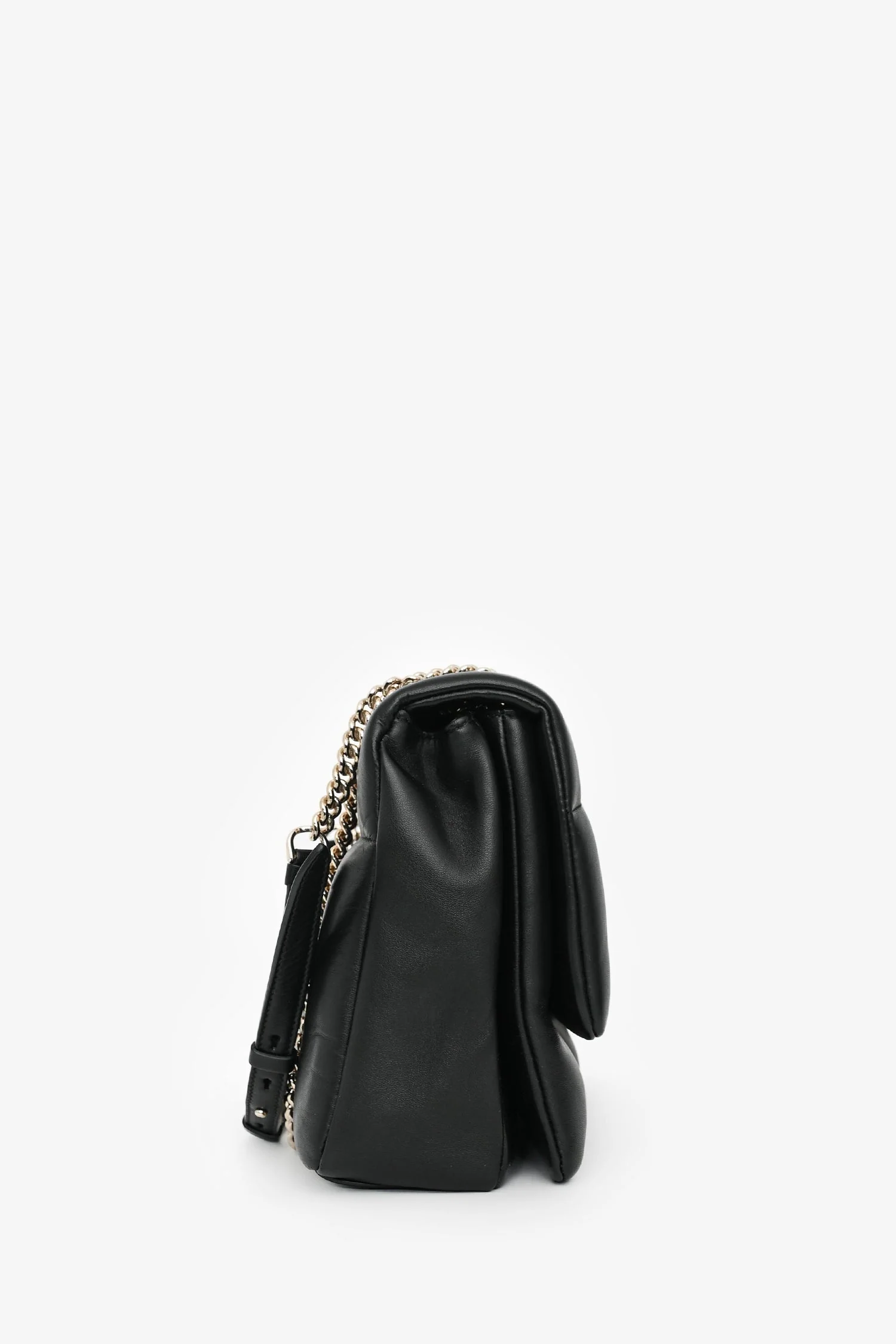 Salvatore Ferragamo Black Quilted Leather Vera Bow Shoulder Bag - Image 3
