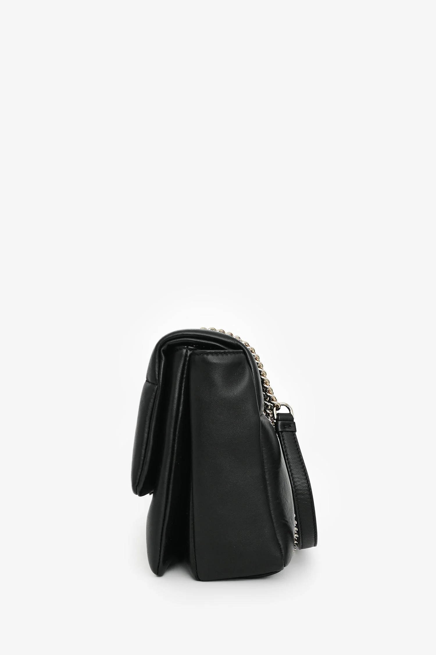 Salvatore Ferragamo Black Quilted Leather Vera Bow Shoulder Bag - Image 4