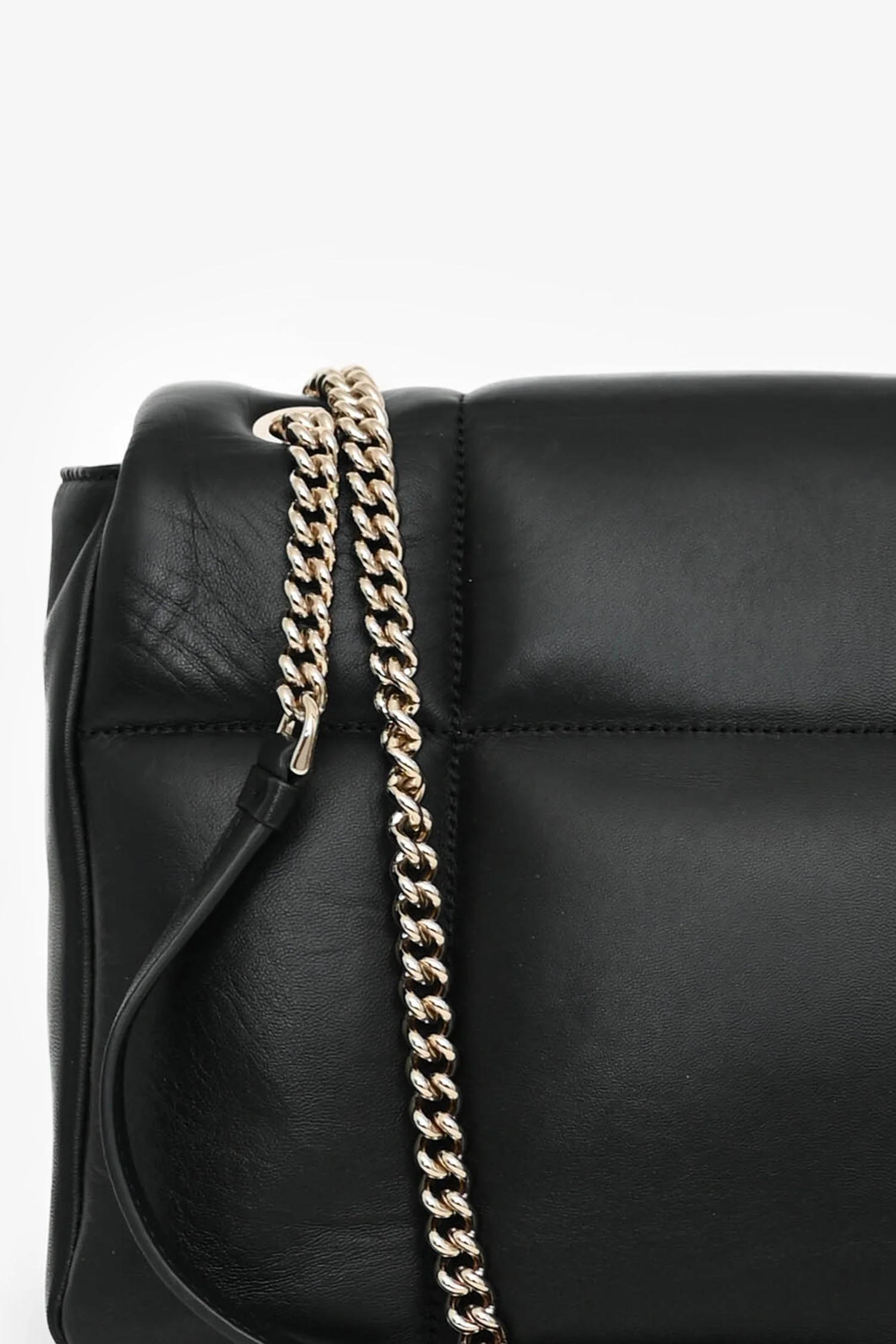 Salvatore Ferragamo Black Quilted Leather Vera Bow Shoulder Bag - Image 7