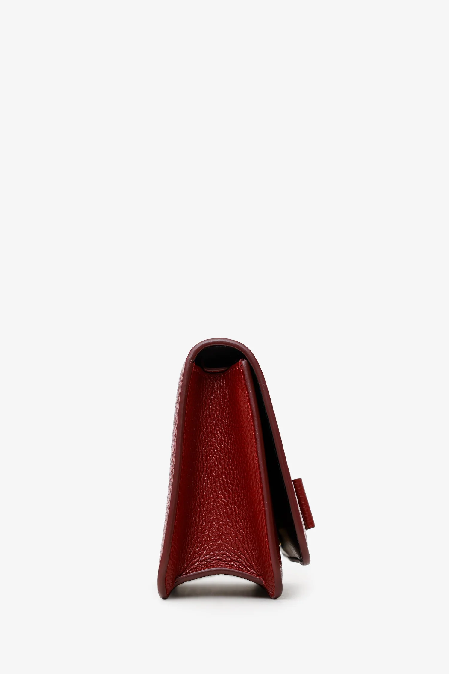 Salvatore Ferragamo Burgundy Leather Vara Bow Crossbody - Image 3