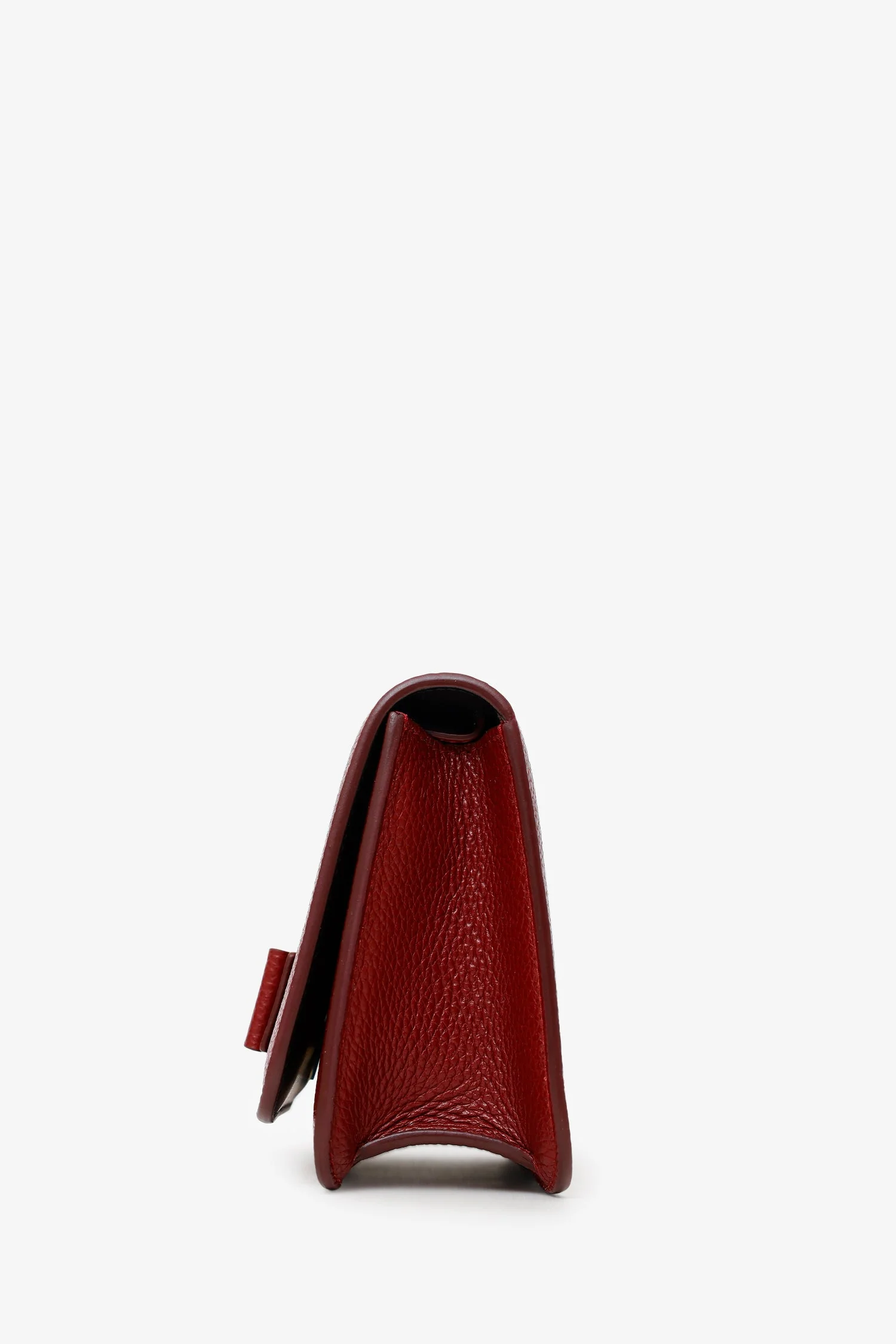 Salvatore Ferragamo Burgundy Leather Vara Bow Crossbody - Image 4