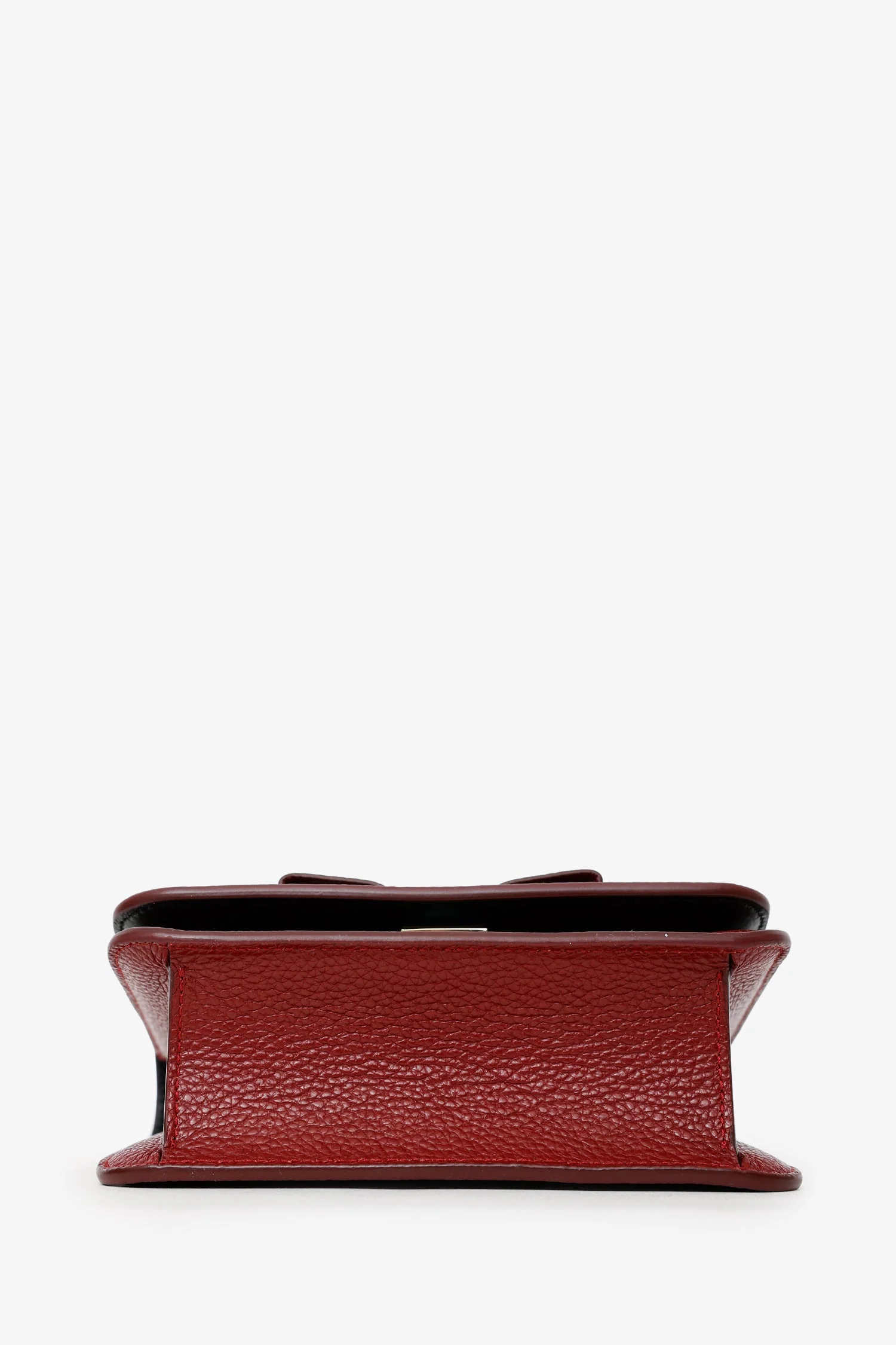 Salvatore Ferragamo Burgundy Leather Vara Bow Crossbody - Image 5