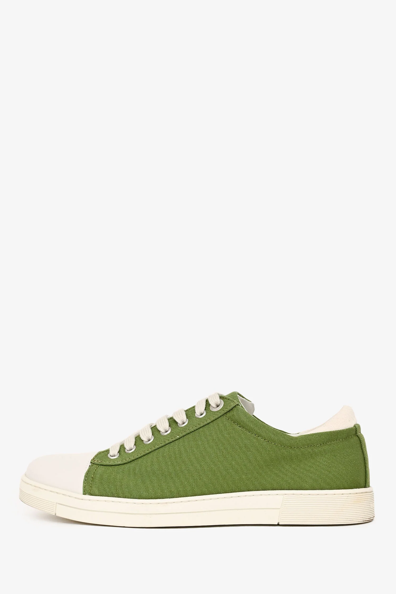 Salvatore Ferragamo Green/White Low Top Sneakers Size 7 - Image 5