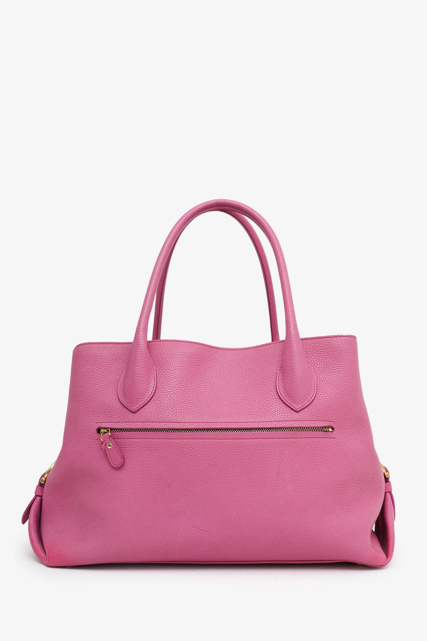 Salvatore Ferragamo Pink Leather 'Fiamma' Tote - Image 2