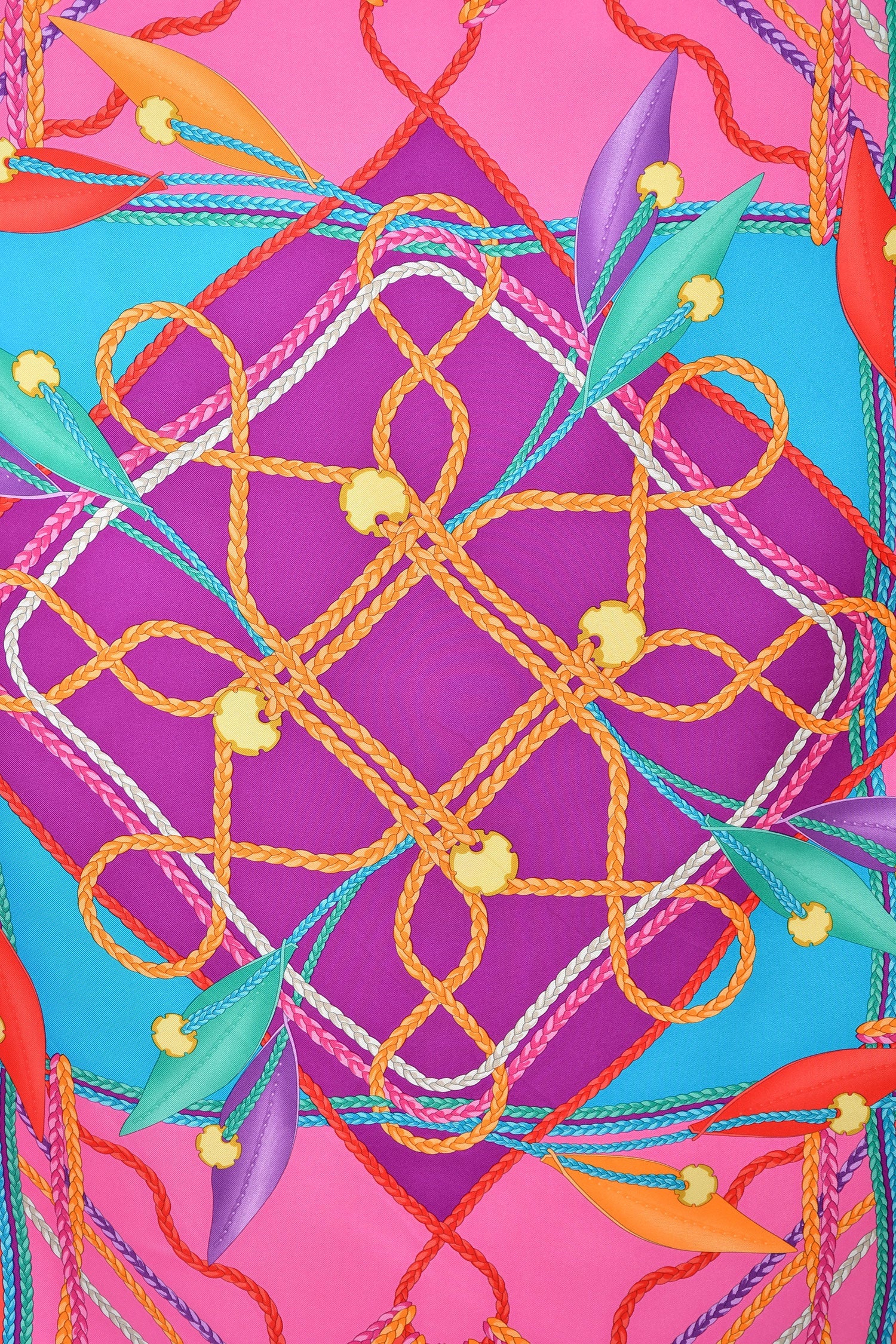 Salvatore Ferragamo Pink/Multicolour Silk Scarf - Image 2