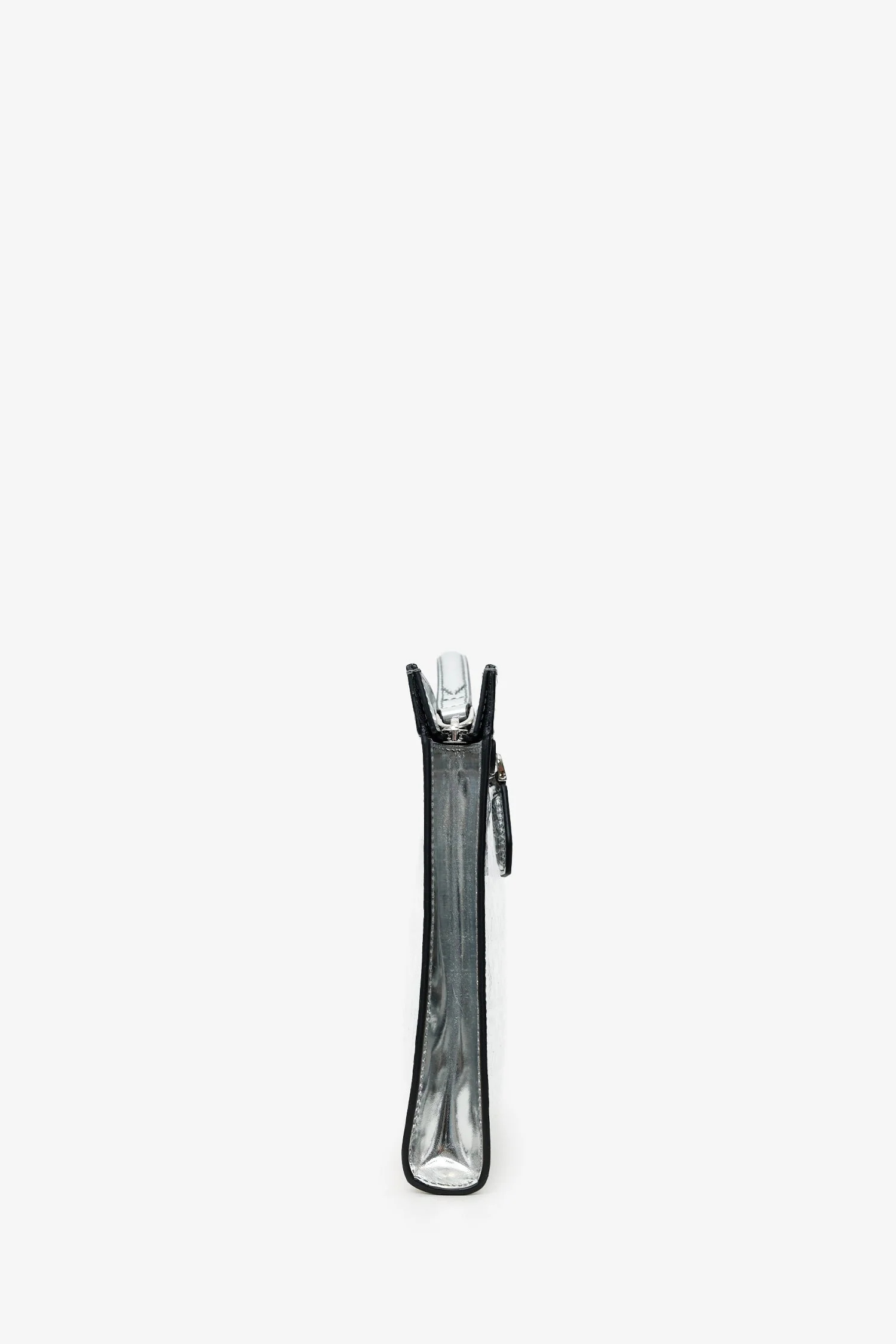 Salvatore Ferragamo Silver Metallic Leather Gancini Clutch - Image 3