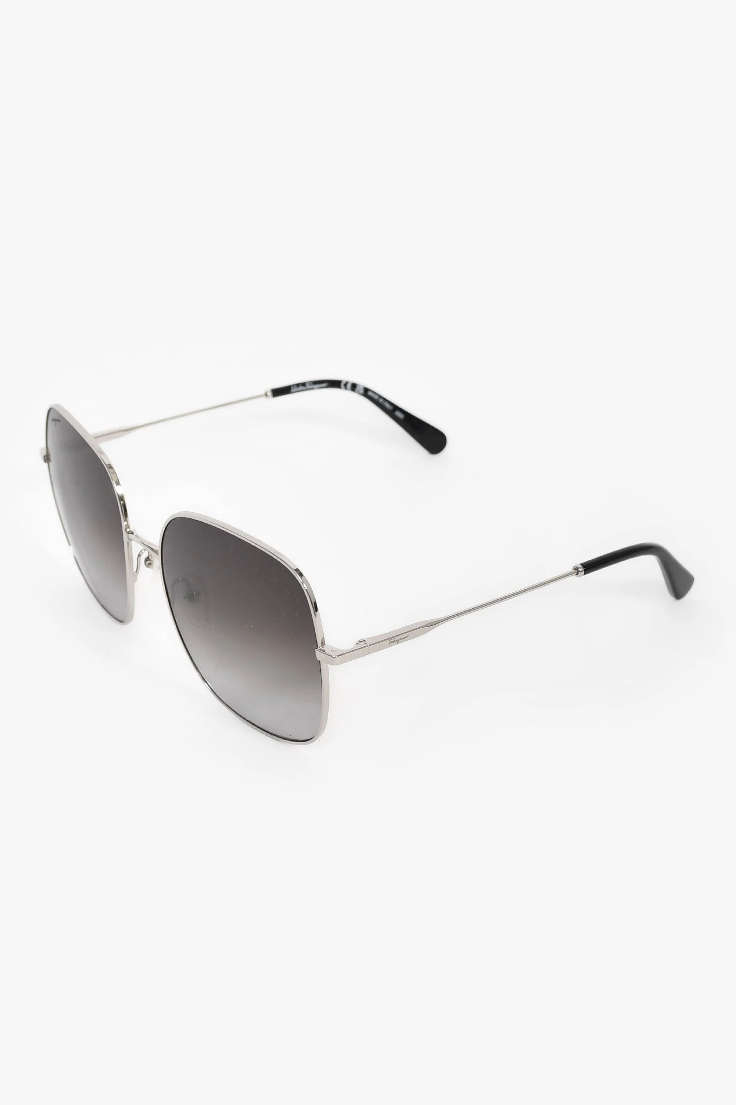 Salvatore Ferragamo Silver Tone Square Frame Sunglasses - Image 2
