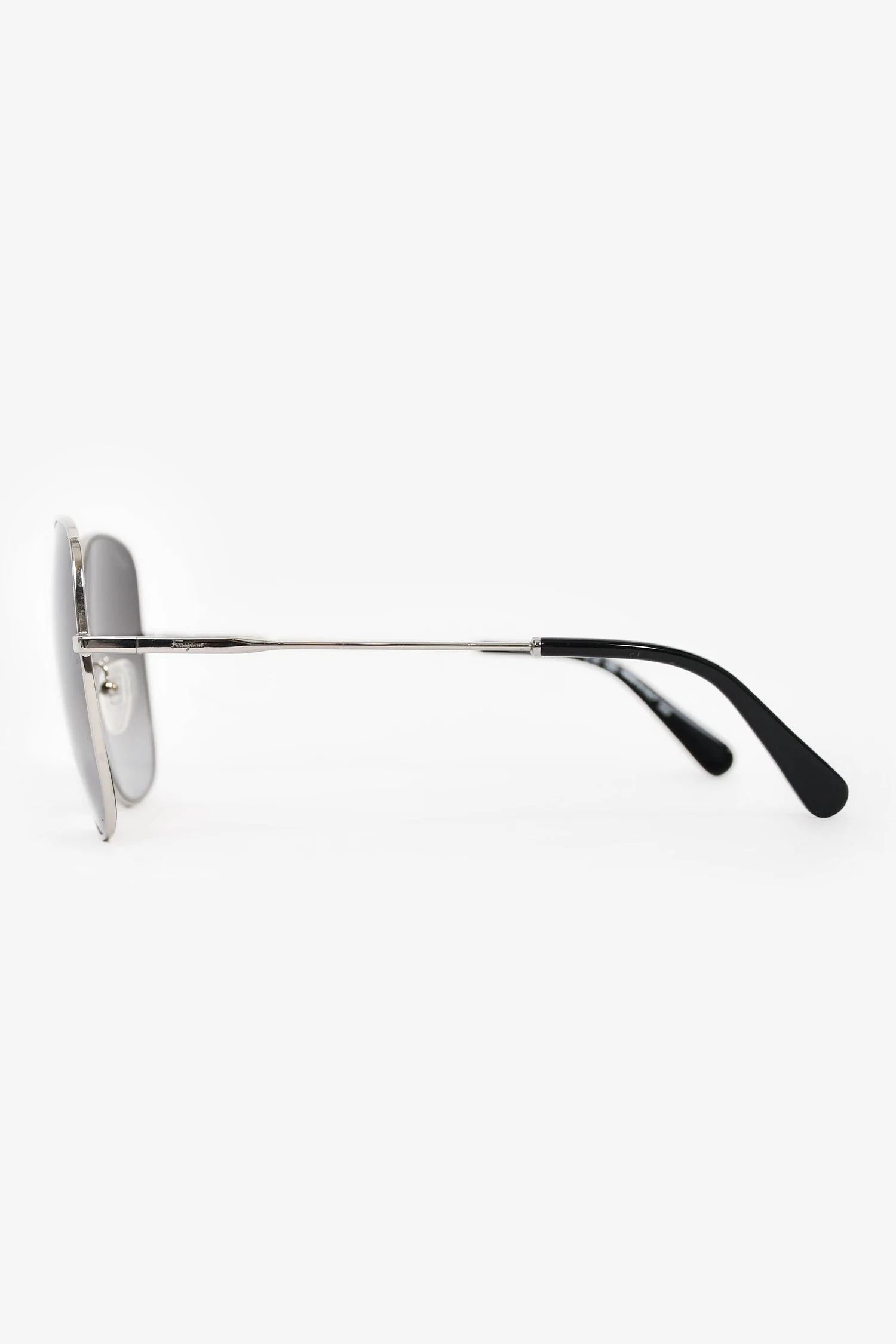 Salvatore Ferragamo Silver Tone Square Frame Sunglasses - Image 3