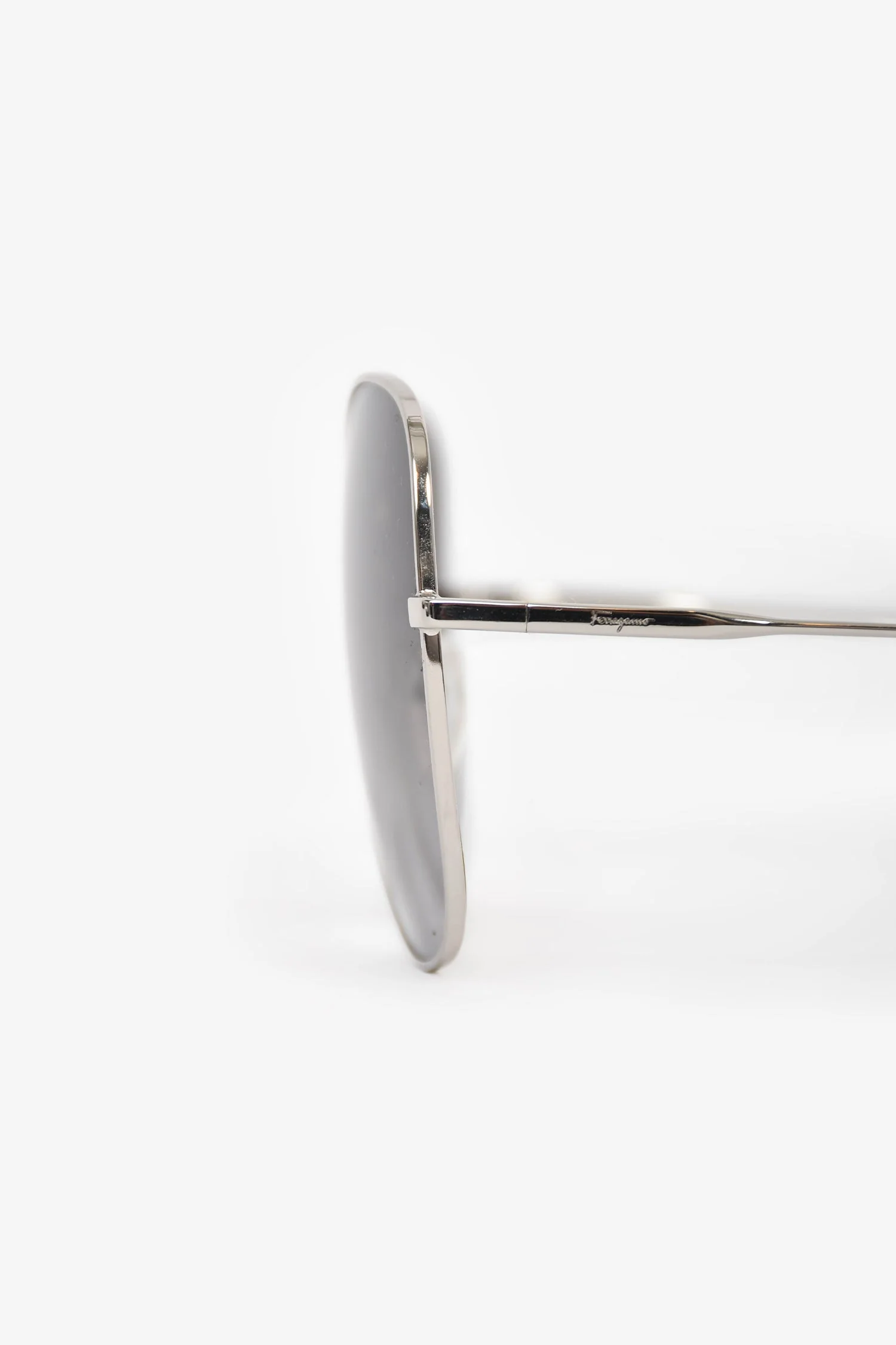 Salvatore Ferragamo Silver Tone Square Frame Sunglasses - Image 4