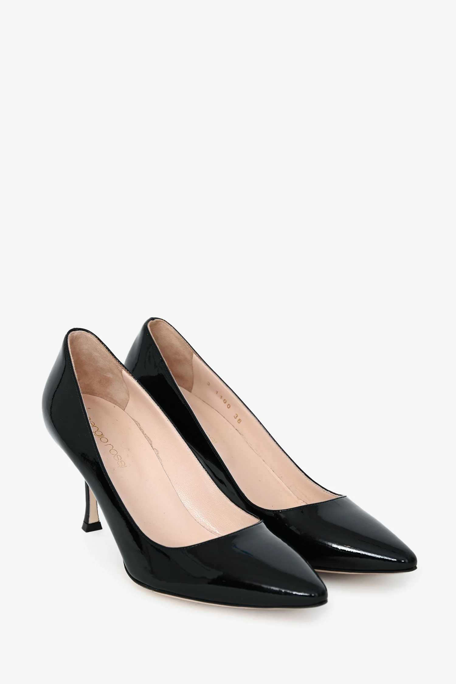 Sergio Rossi Black Patent Pointed Toe Pumps Size 36 - Image 2