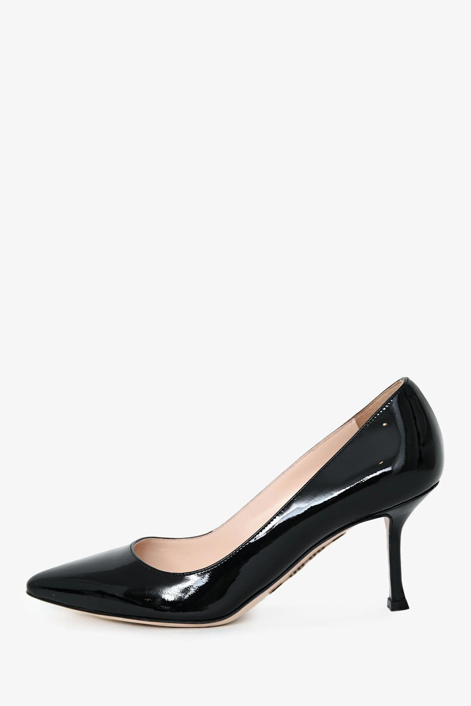 Sergio Rossi Black Patent Pointed Toe Pumps Size 36 - Image 4