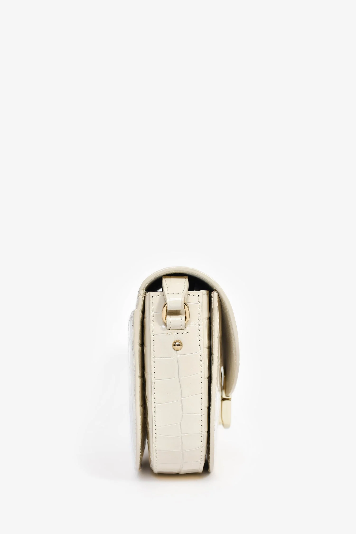 Sezane White Croc Embossed 'Claude' Crossbody Bag - Image 3