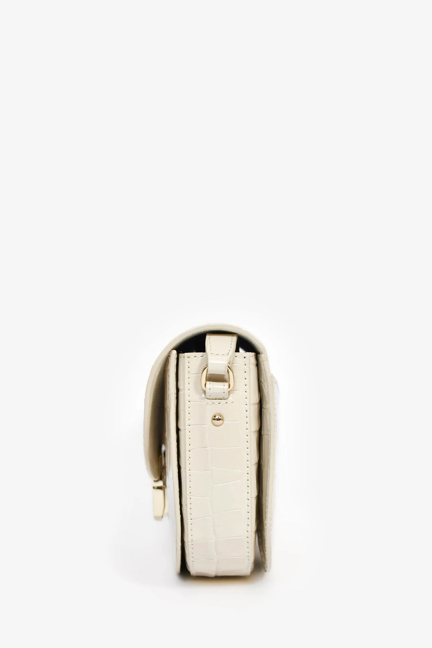 Sezane White Croc Embossed 'Claude' Crossbody Bag - Image 4