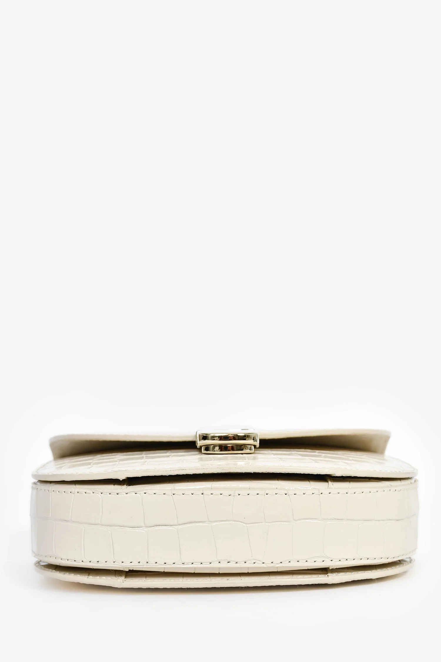 Sezane White Croc Embossed 'Claude' Crossbody Bag - Image 5