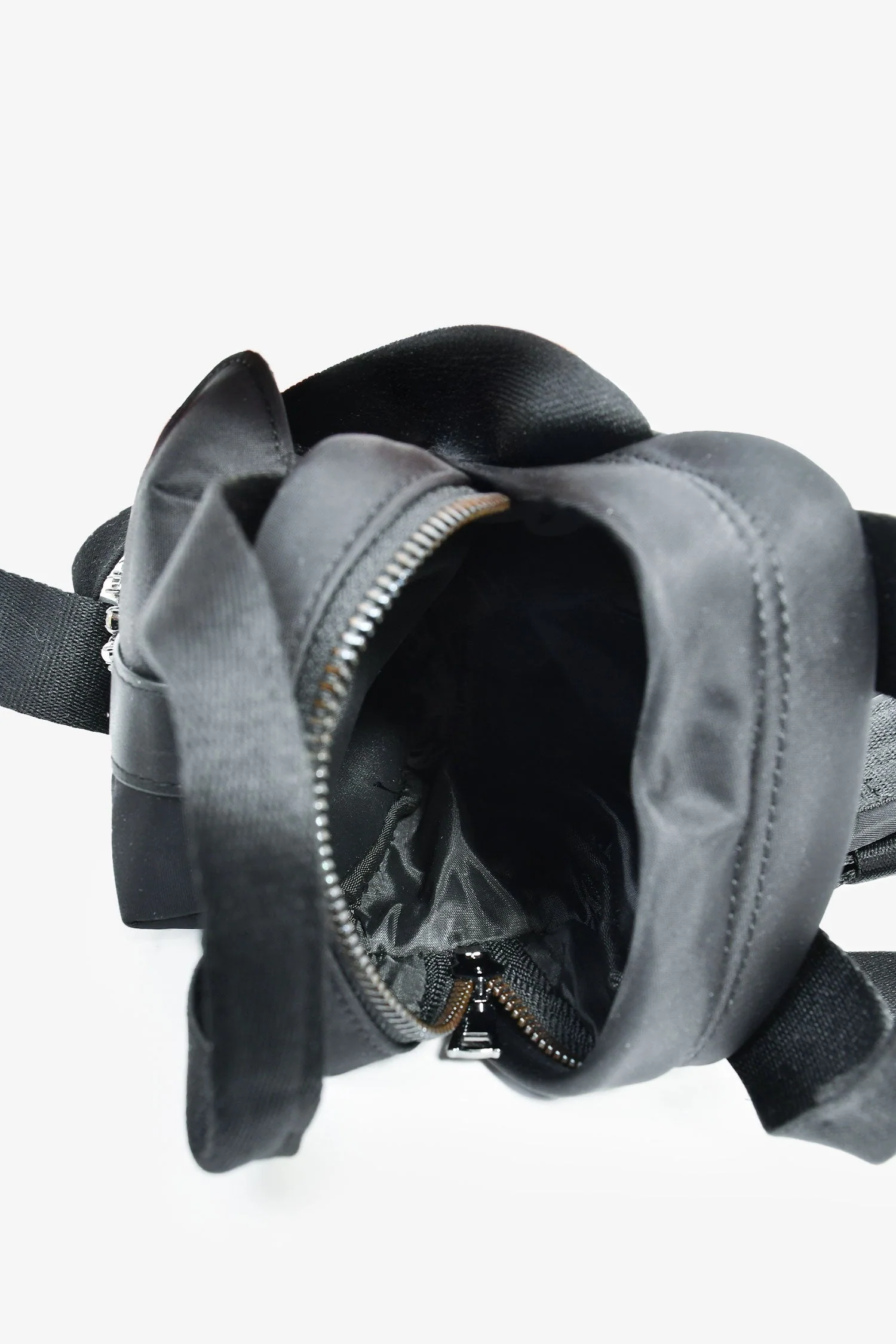 Simone Rocha Black Nylon Faux Pearl/Crystal Buckle Crossbody Bag - Image 7