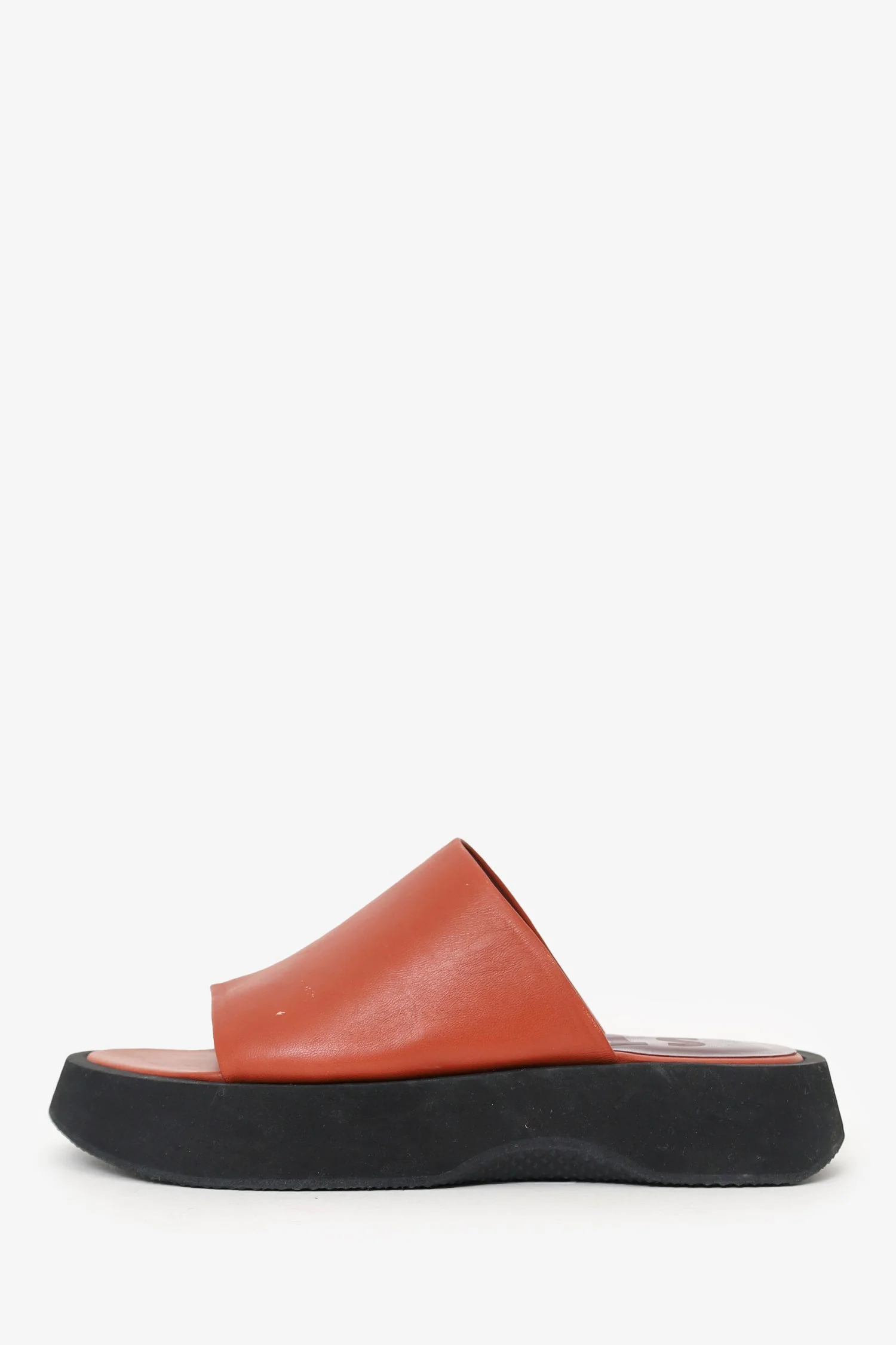 Staud Brown/Black Leather Slides Size 36 - Image 5