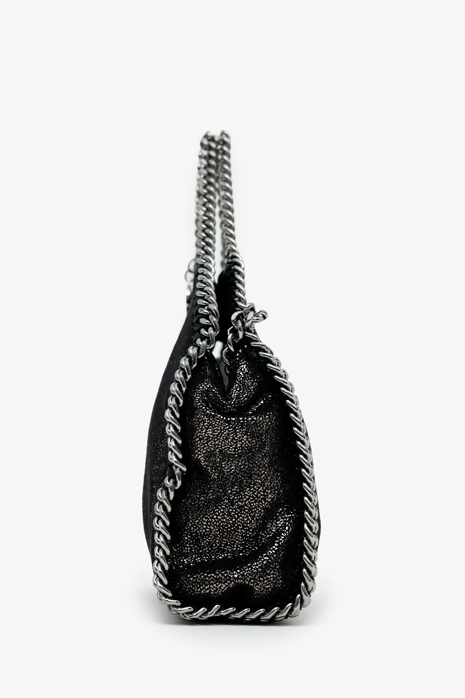Stella Mccartney Black Faux Suede Mini Falabella Shoulder Bag - Image 4