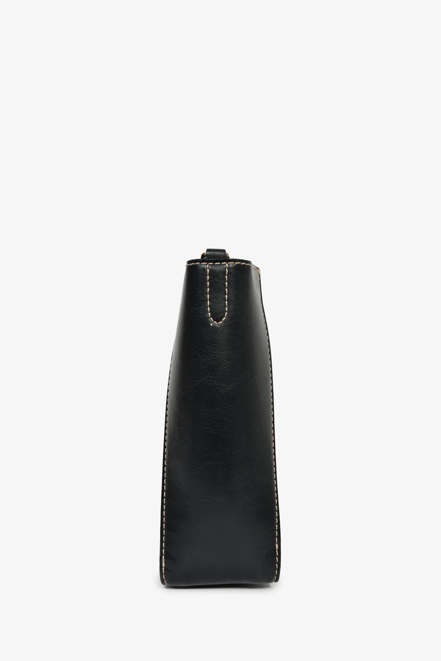 Stella McCartney Black Vegan Leather Logo Embellished Shoulder Bag - Image 3