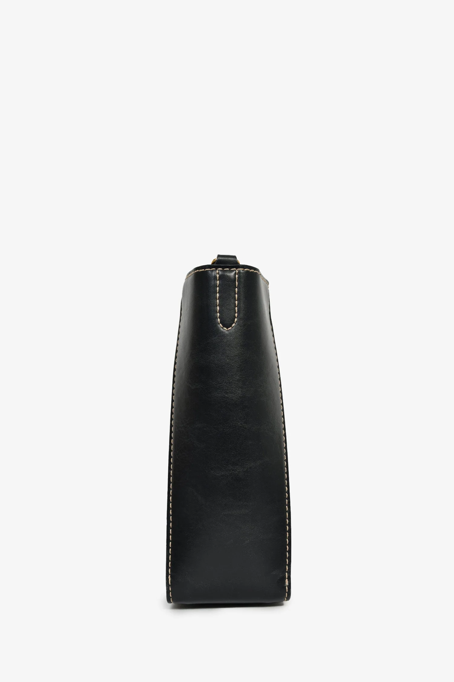 Stella McCartney Black Vegan Leather Logo Embellished Shoulder Bag - Image 4