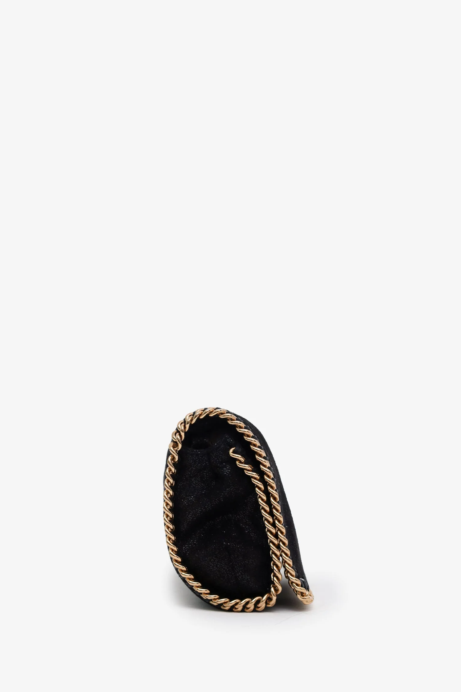 Stella McCartney Black Vegan Suede Mini Falabella Crossbody Bag - Image 3