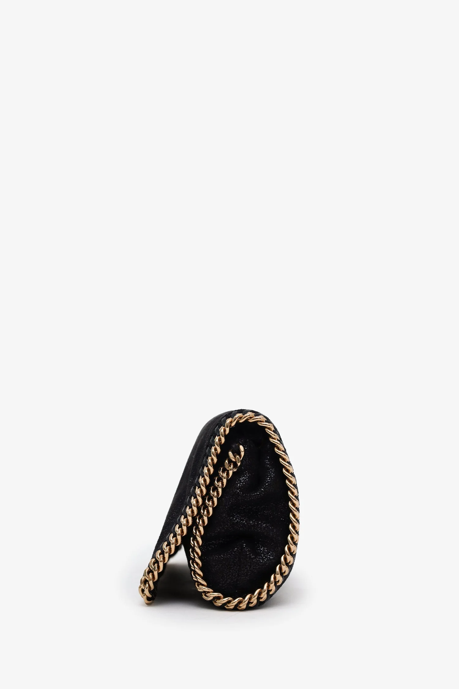 Stella McCartney Black Vegan Suede Mini Falabella Crossbody Bag - Image 4