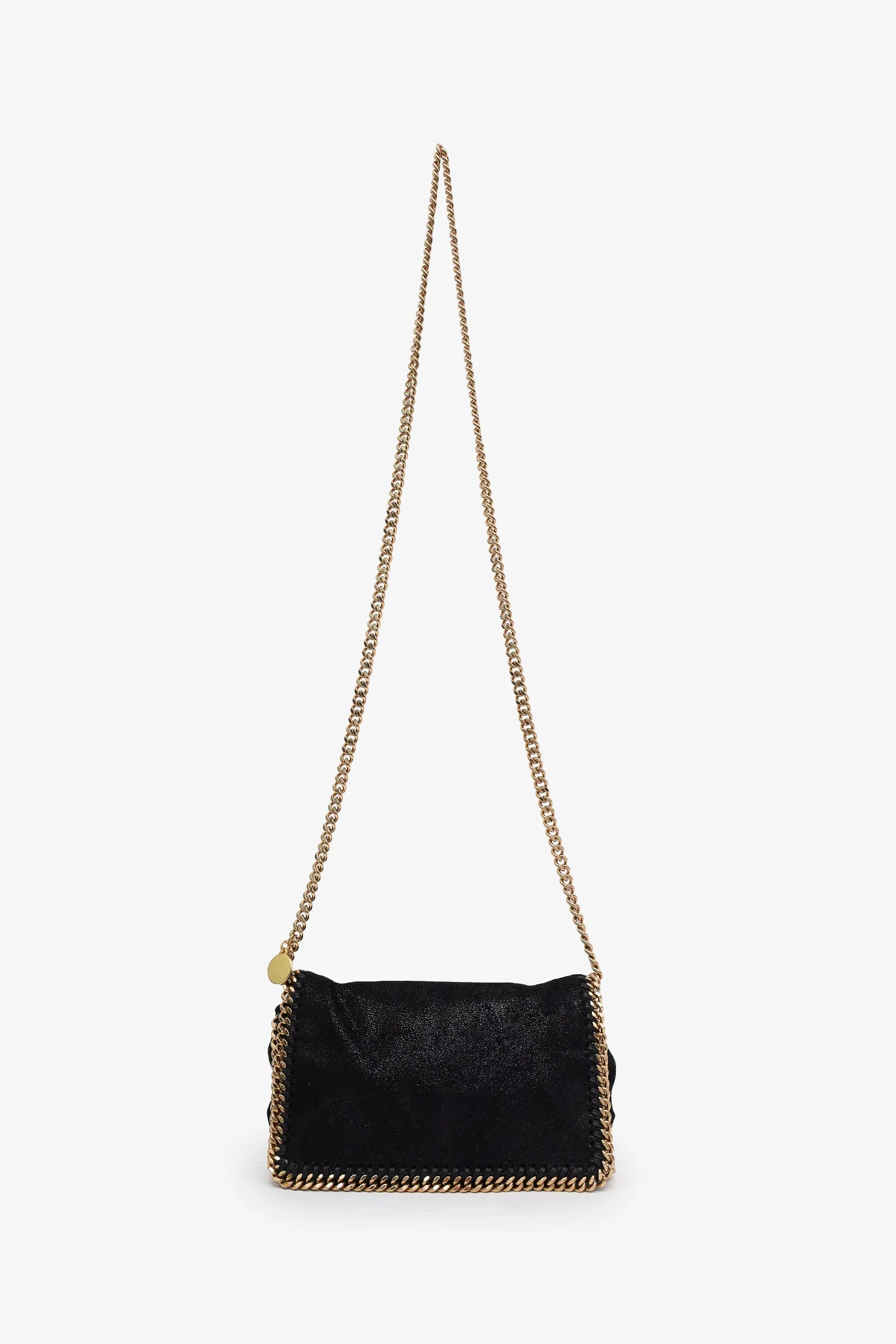 Stella McCartney Black Vegan Suede Mini Falabella Crossbody Bag - Image 6