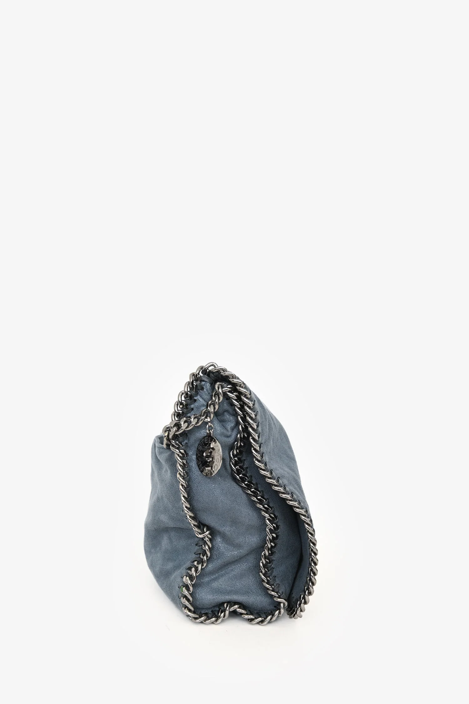 Stella McCartney Blue Falabella Fold Over Shoulder Bag - Image 2