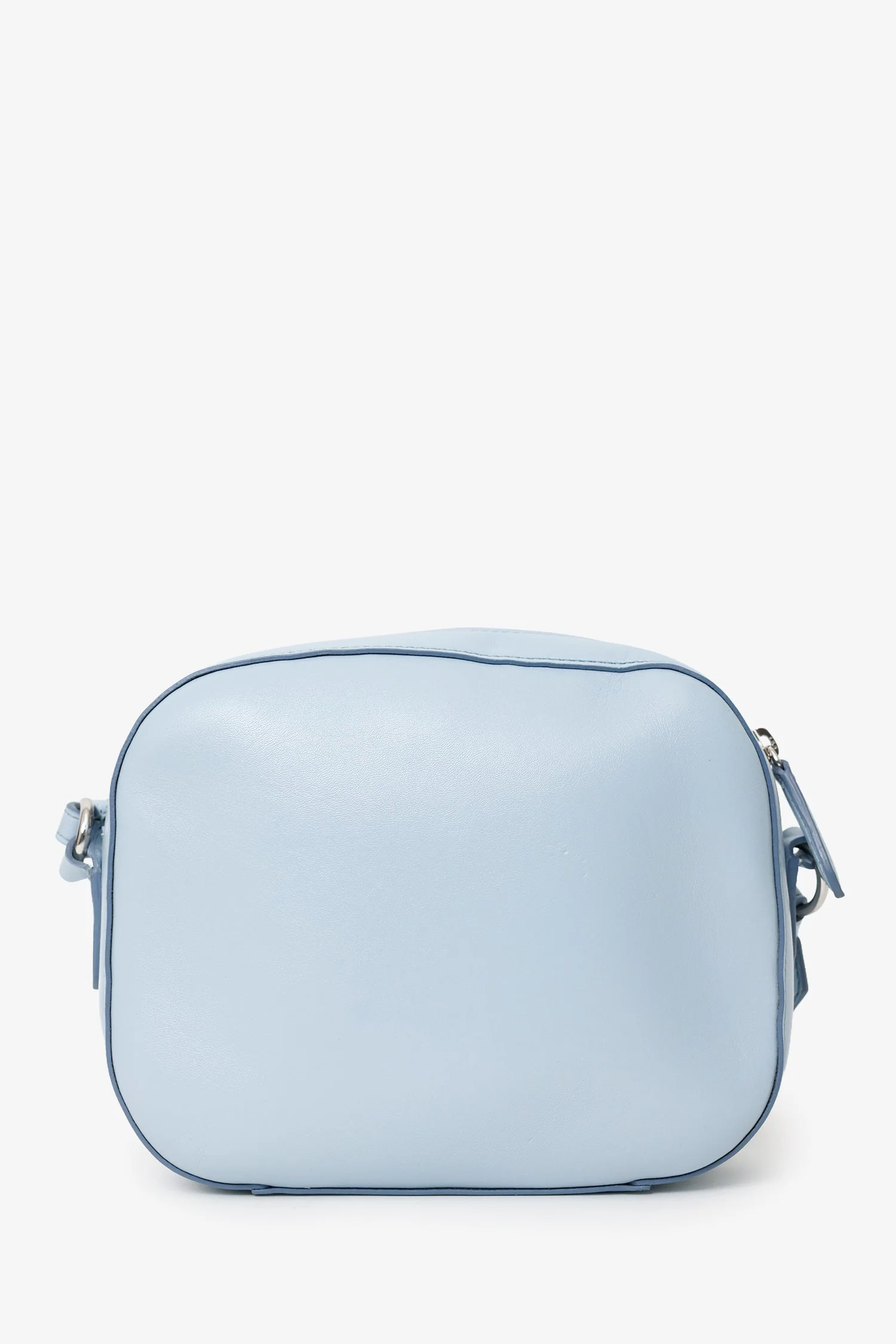Stella McCartney Blue Vegan Leather Logo Small Crossbody Bag - Image 2