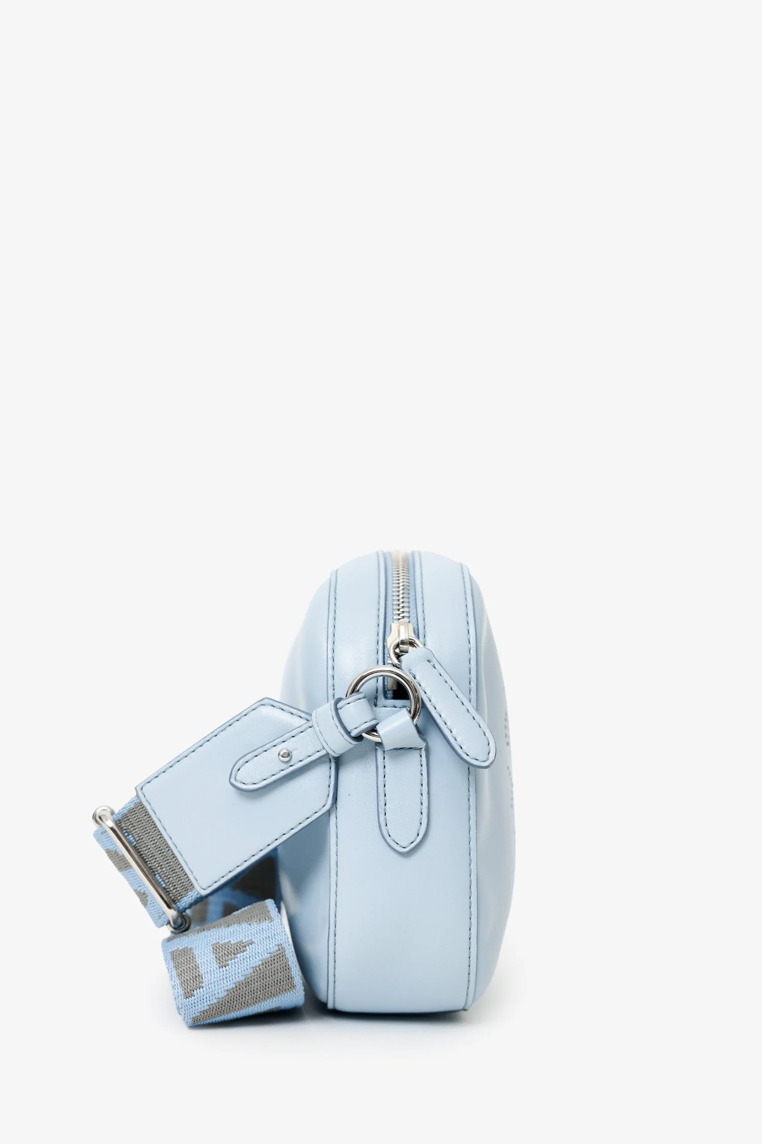 Stella McCartney Blue Vegan Leather Logo Small Crossbody Bag - Image 3
