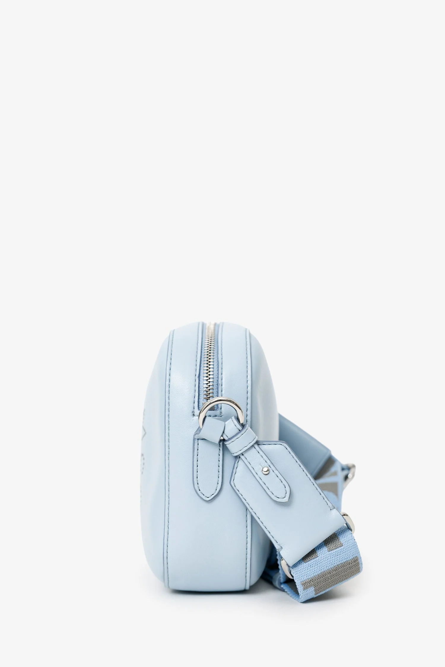 Stella McCartney Blue Vegan Leather Logo Small Crossbody Bag - Image 4