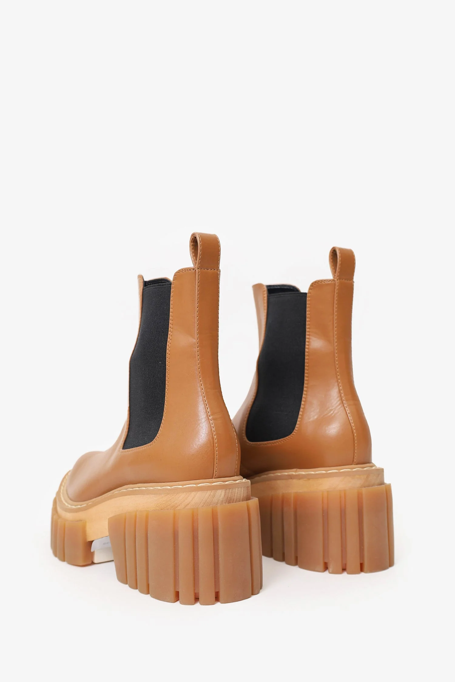 Stella McCartney Brown Emilie Chelsea Boots Size 40 - Image 4