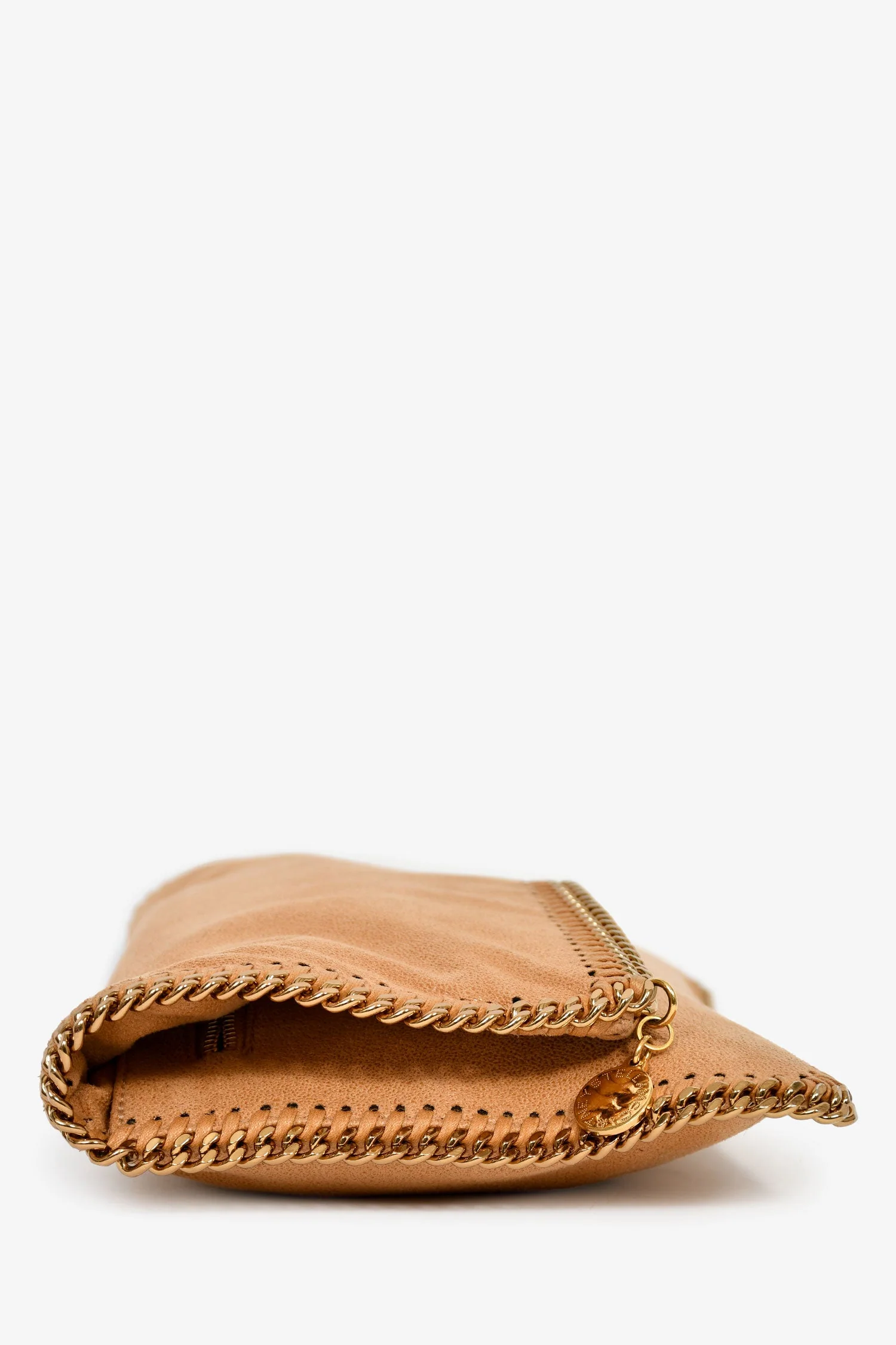 Stella McCartney Brown Vegan Suede Clutch - Image 4