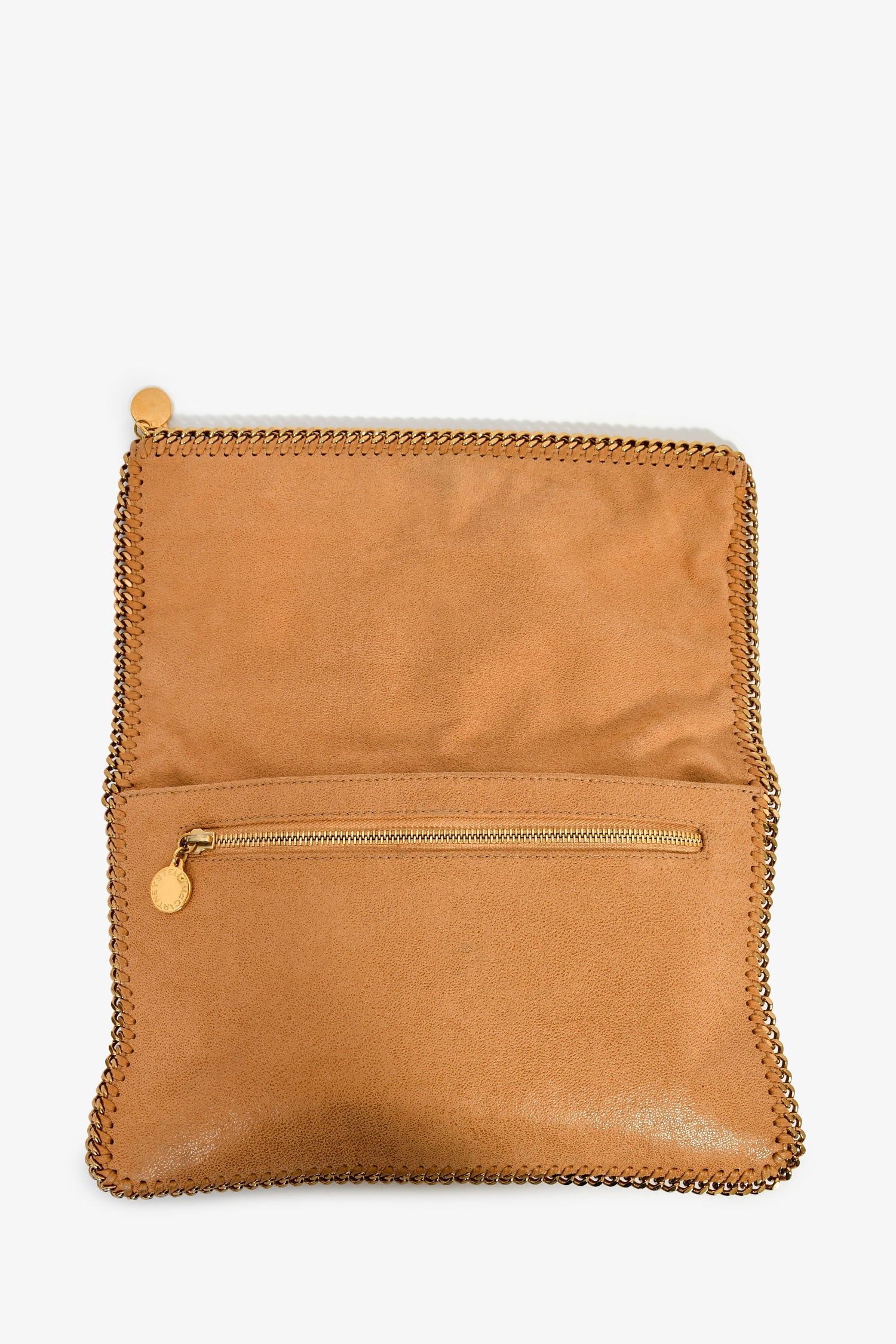 Stella McCartney Brown Vegan Suede Clutch - Image 6