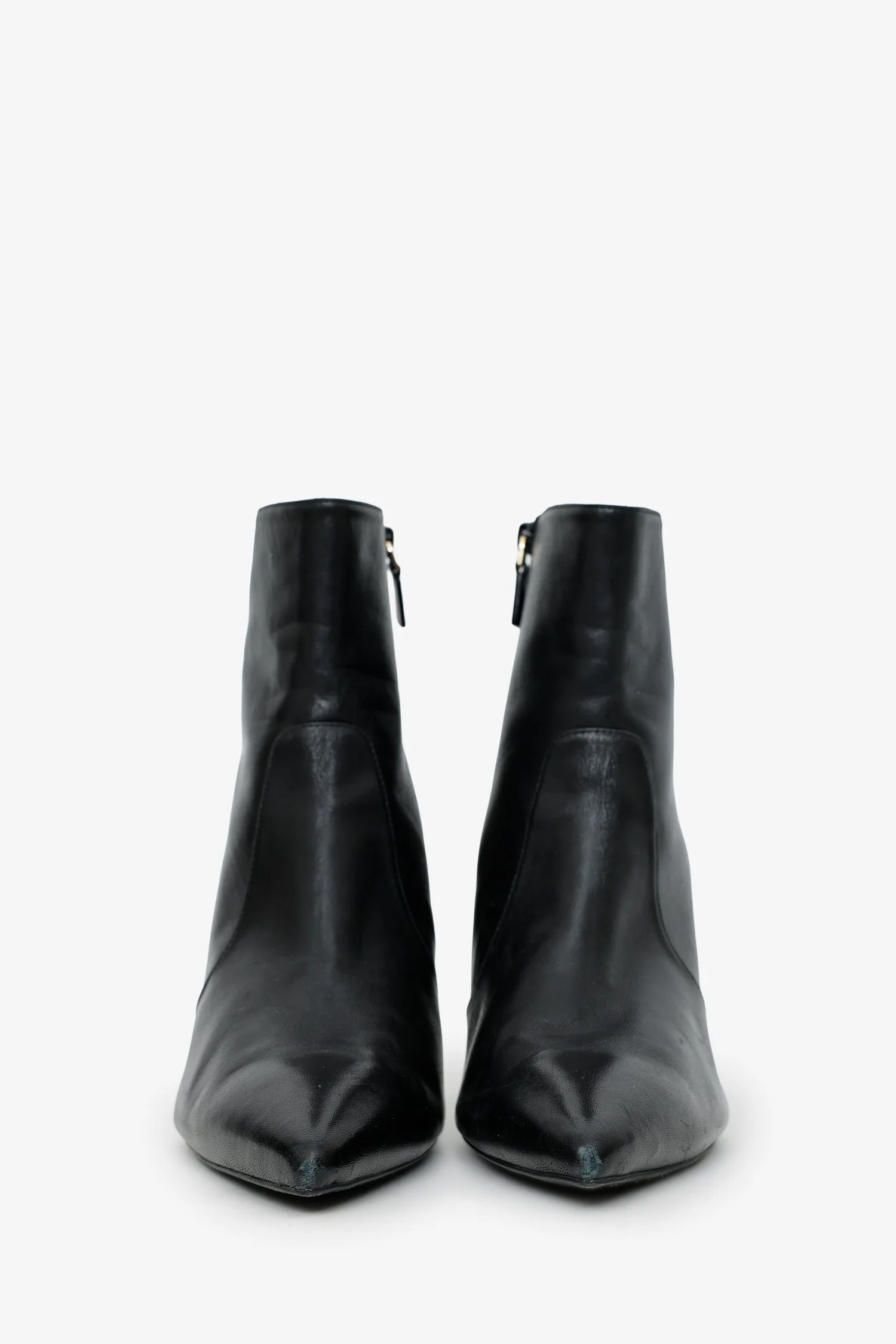 Stuart Weitzman Black Leather Ankle Boots Size 11 - Image 3