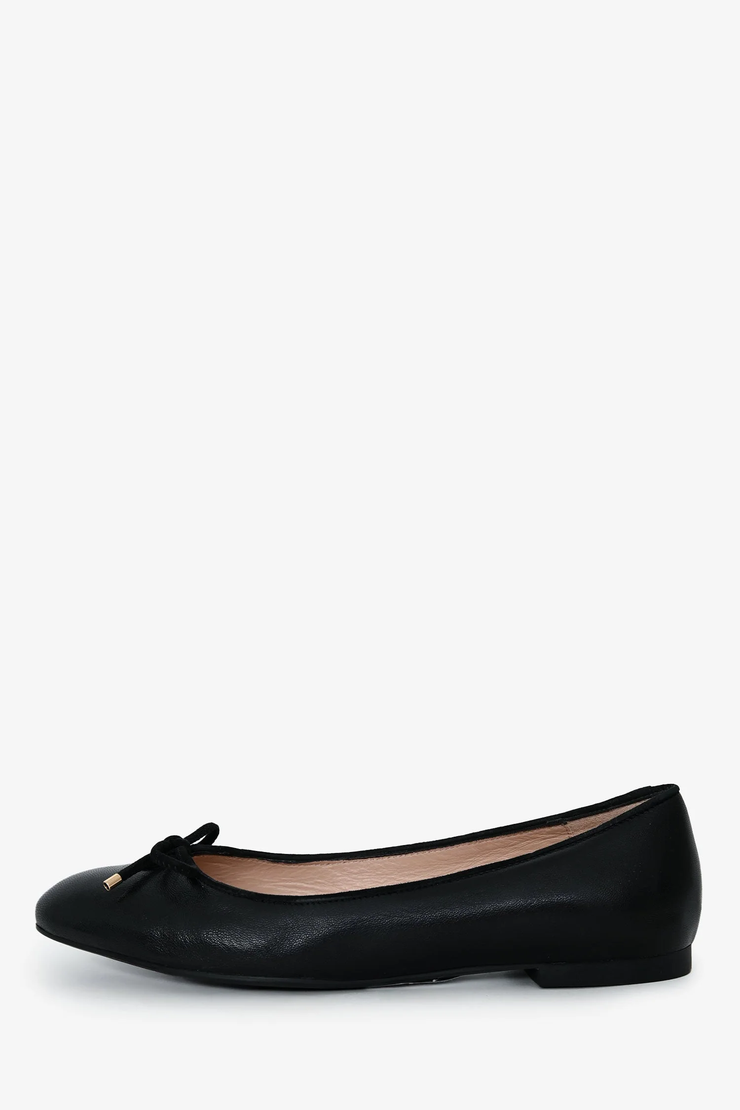 Stuart Weitzman Black Leather Bow Ballet Flats Size 6 - Image 5