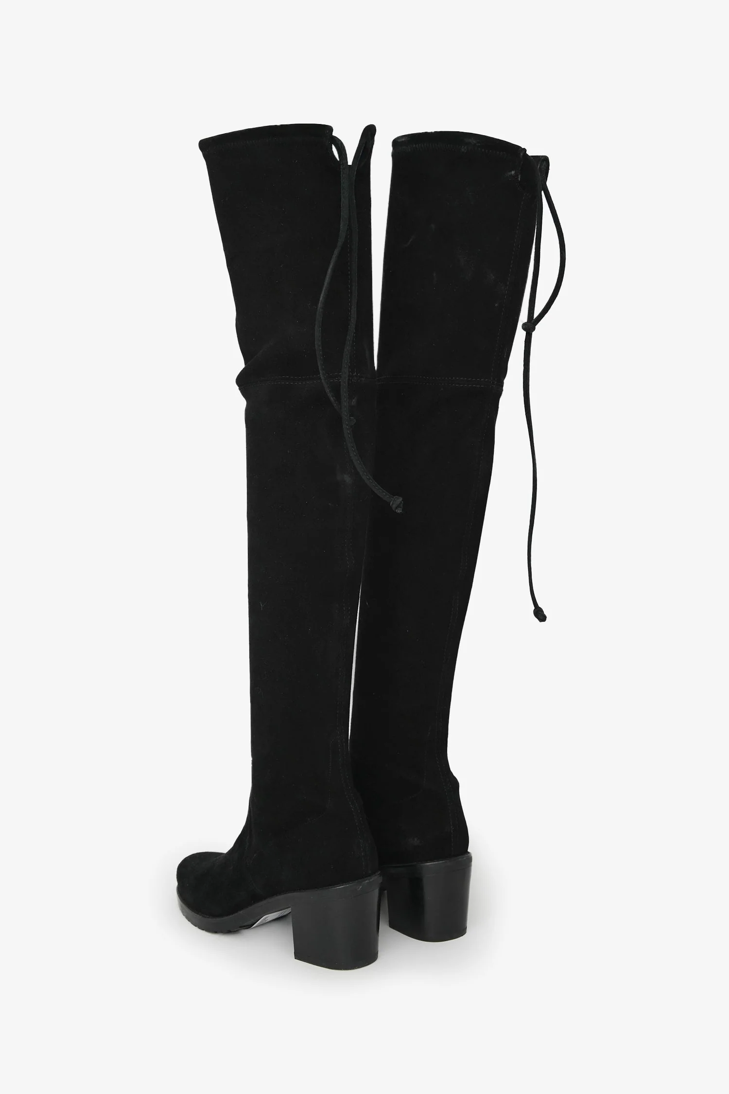 Stuart Weitzman Black Suede Tieland Over the Knee Boots Size 5 - Image 4