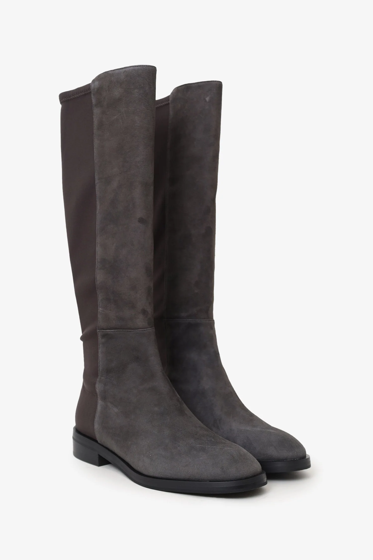 Stuart Weitzman Grey Suede Creer City Boots Size 36.5 - Image 2