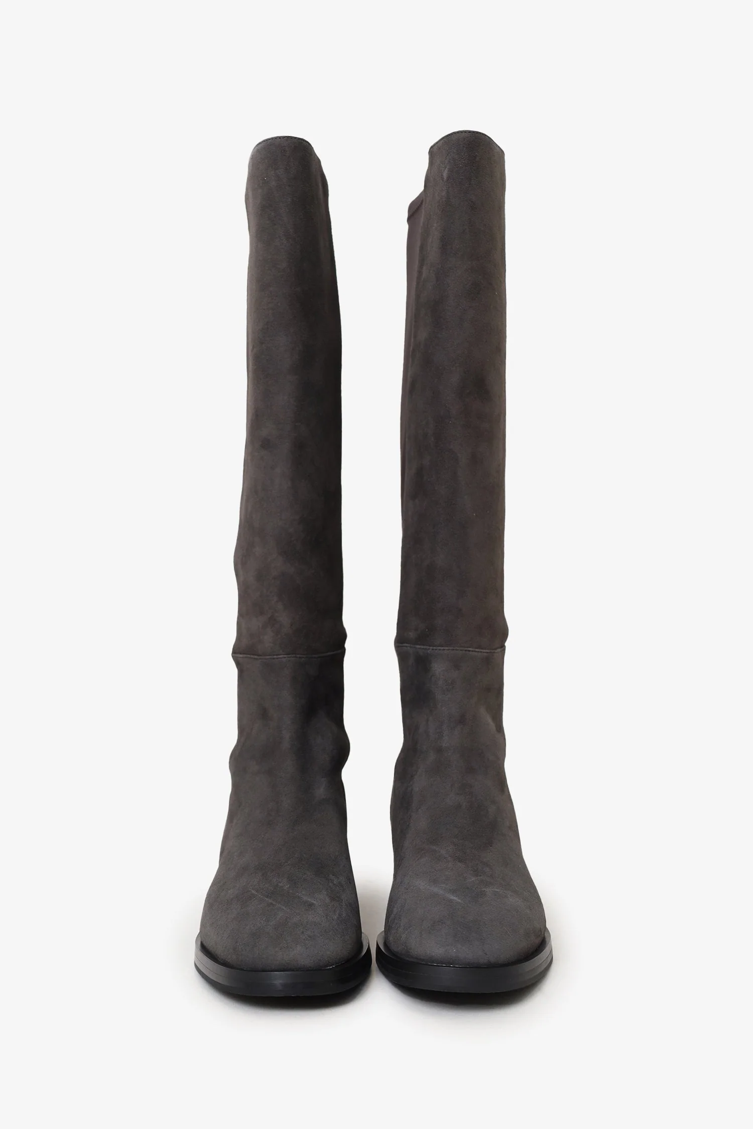 Stuart Weitzman Grey Suede Creer City Boots Size 36.5 - Image 3